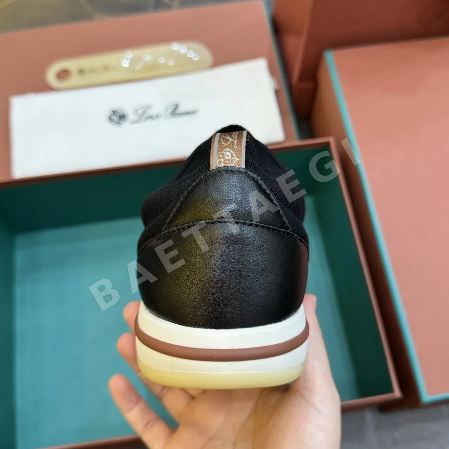 로로피아나 니트 울 슬립온 신발 상세 이미지 8