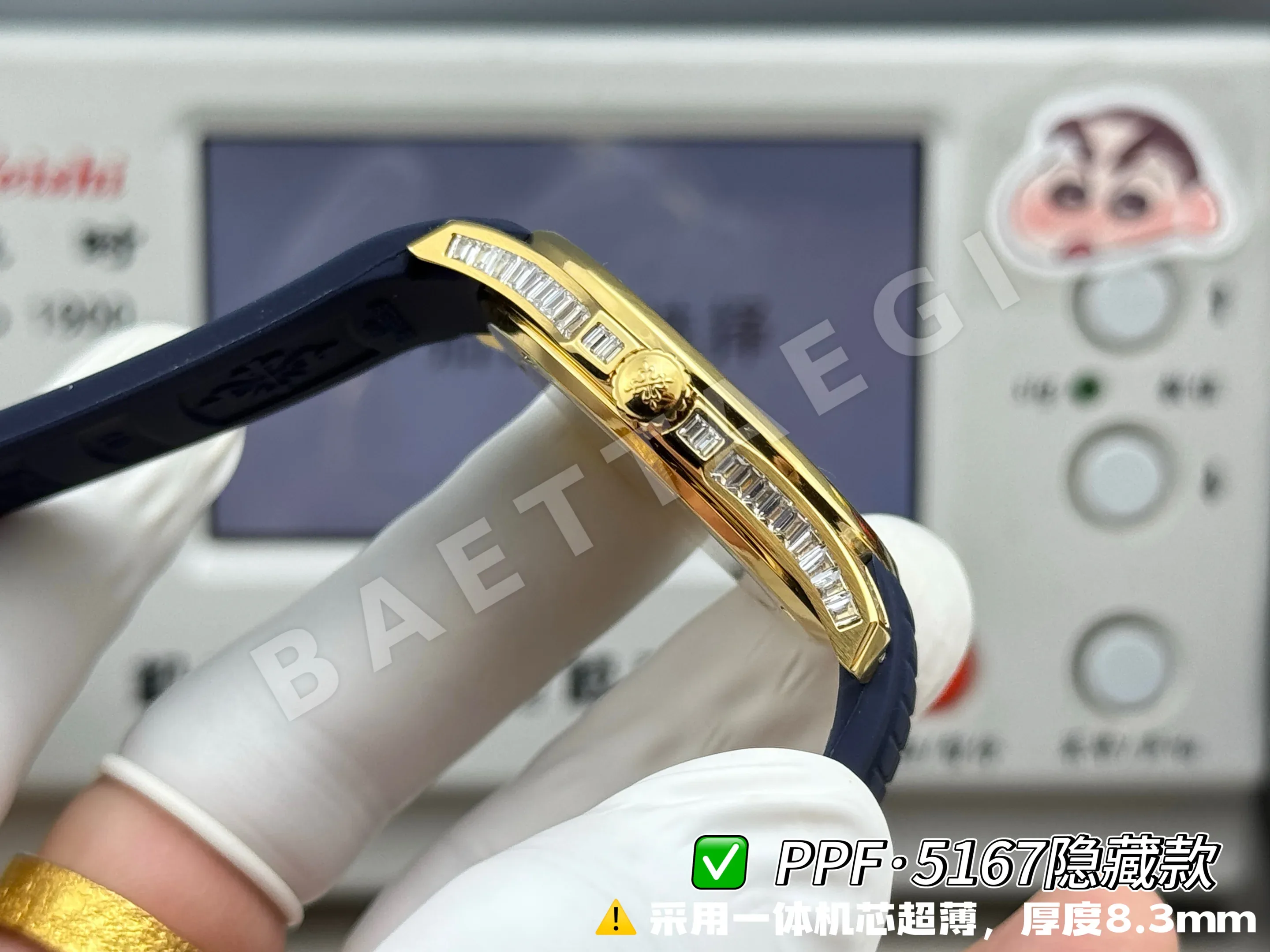 파텍필립 아쿠아넛 5167 다이아 자동 초박형 그레이 다이얼 PPF 공장 레플리카 44203 Patek Philippe 상세 이미지 15