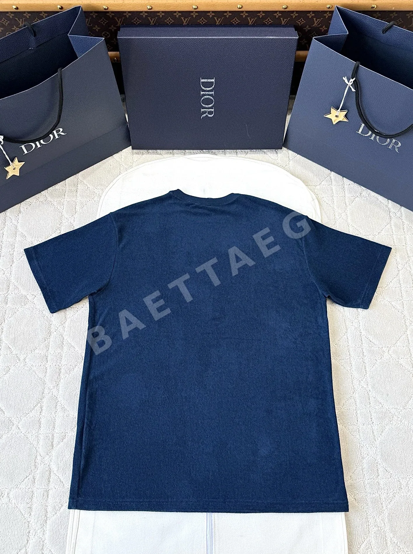 디올 테리 크로스 로고 반팔 티셔츠 상세 이미지 2
