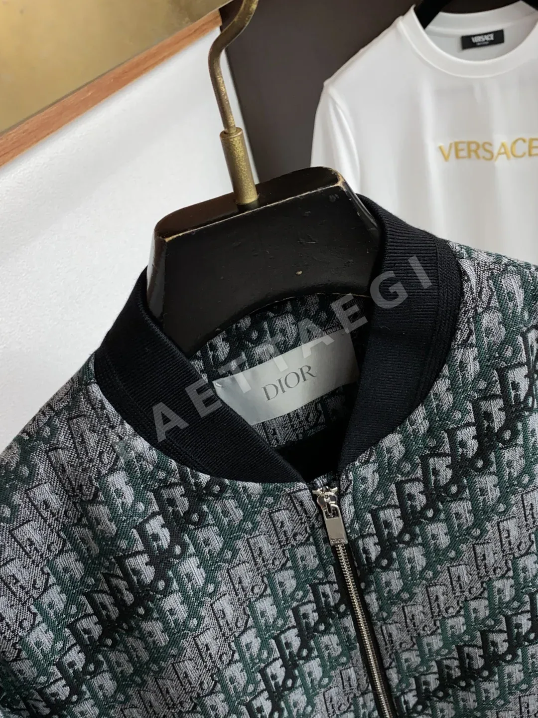 디올 베이스볼 카라 코튼 자켓 상세 이미지 3