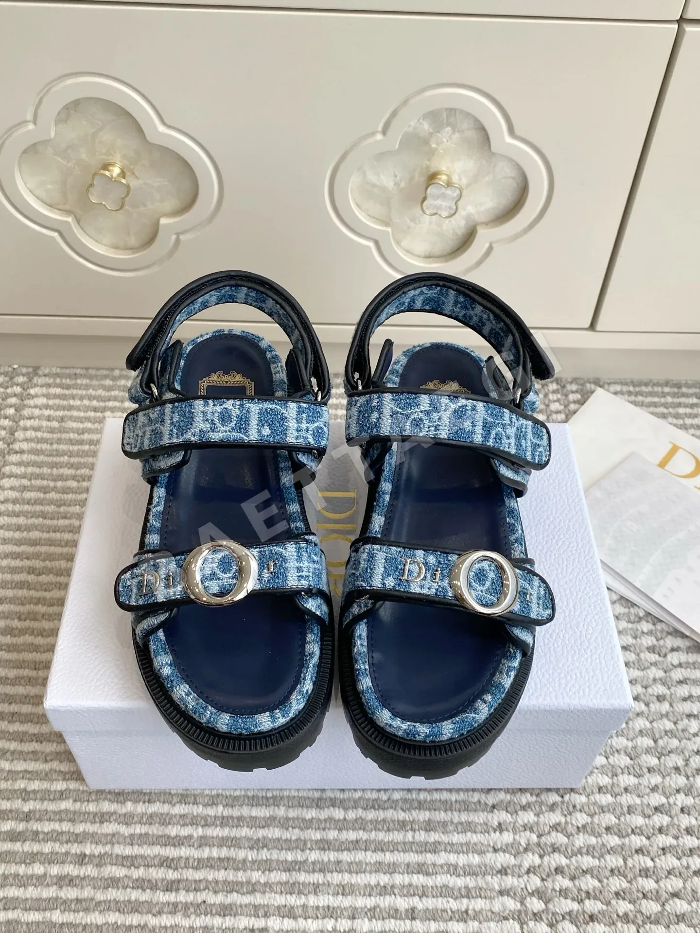 디올 마이 더블 스트랩 플랫폼 샌들 112844