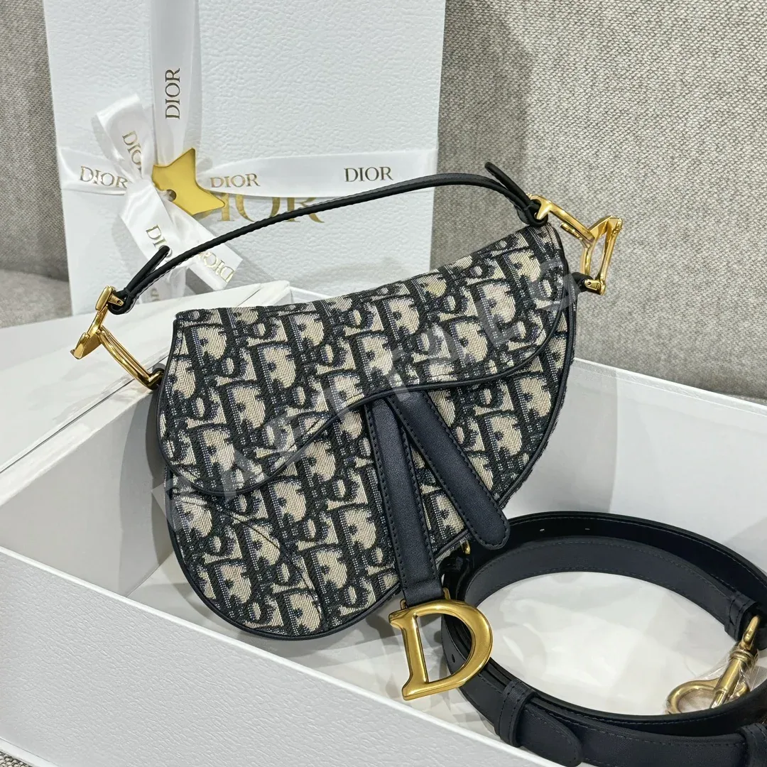 디올 새들백 모노그램 블루 가방 16725