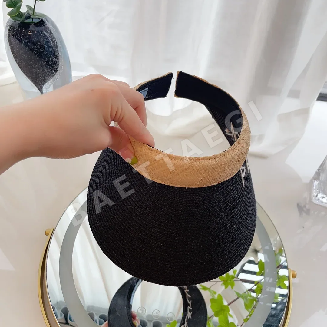 프라다 레터 프린트 라피아 바이저 모자 상세 이미지 3