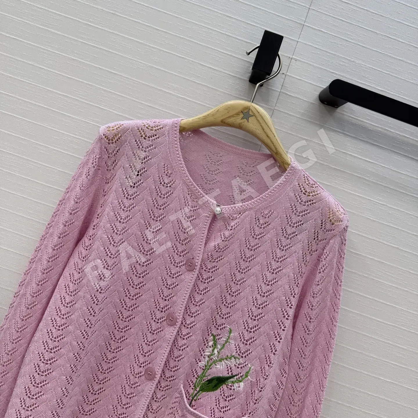 디올 스즈란 자수 메시 가디건 상세 이미지 2