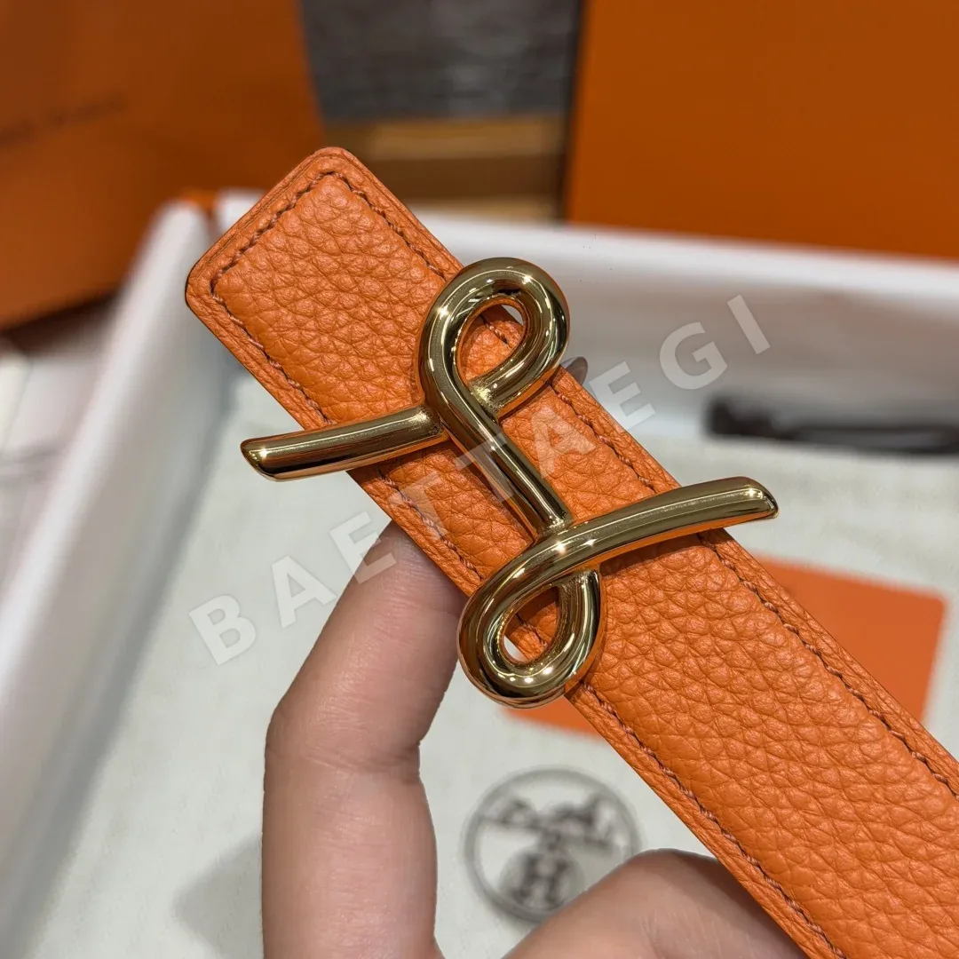 에르메스 크로와지에르 양면 가죽 벨트 상세 이미지 6