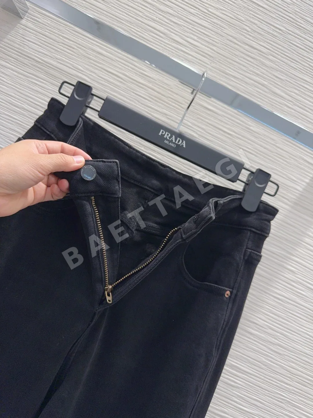 프라다 3D 테일러드 여성 청바지 상세 이미지 4