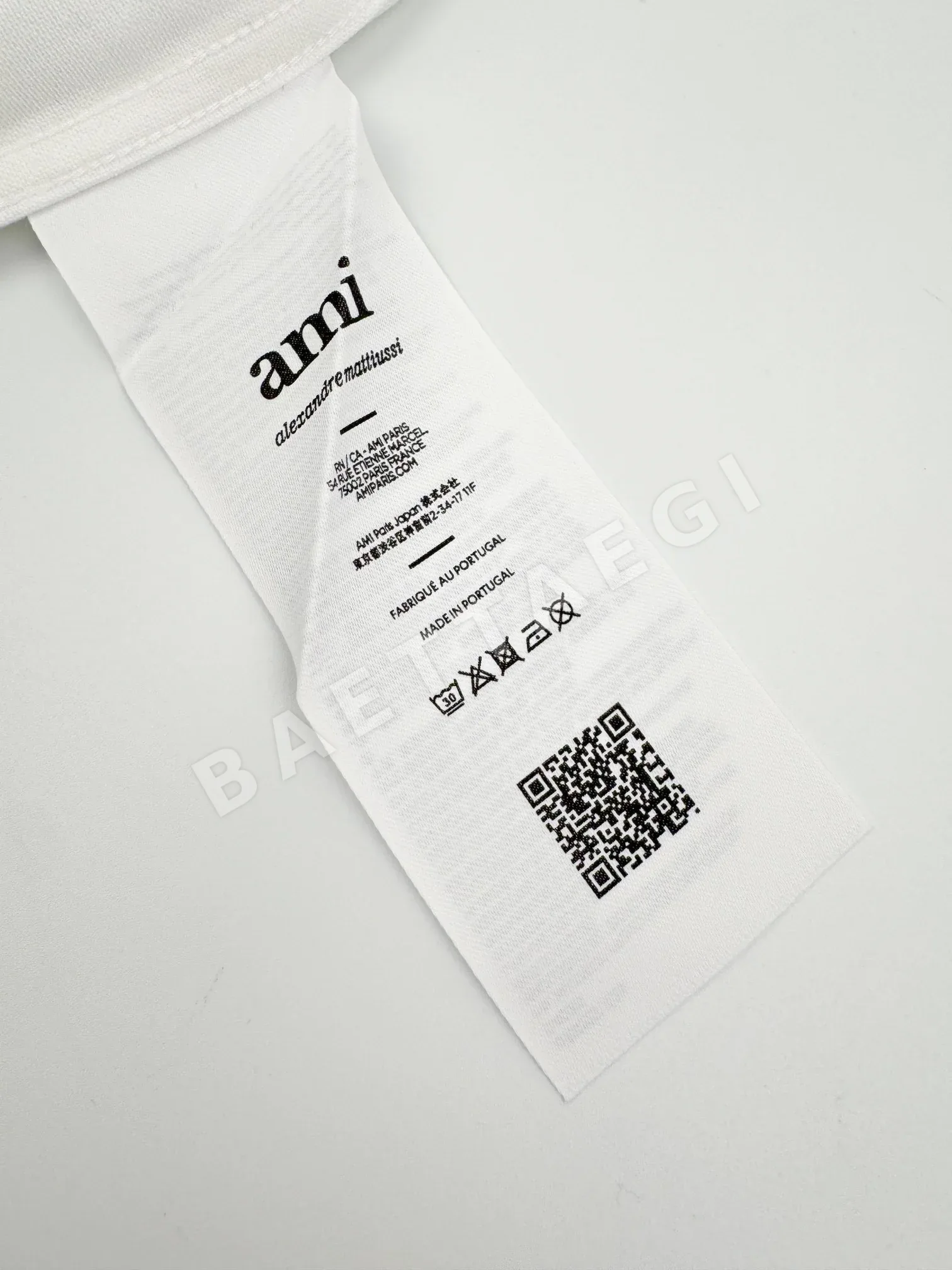 아미 하트 자수 옥스포드 코튼 반팔 셔츠 상세 이미지 9