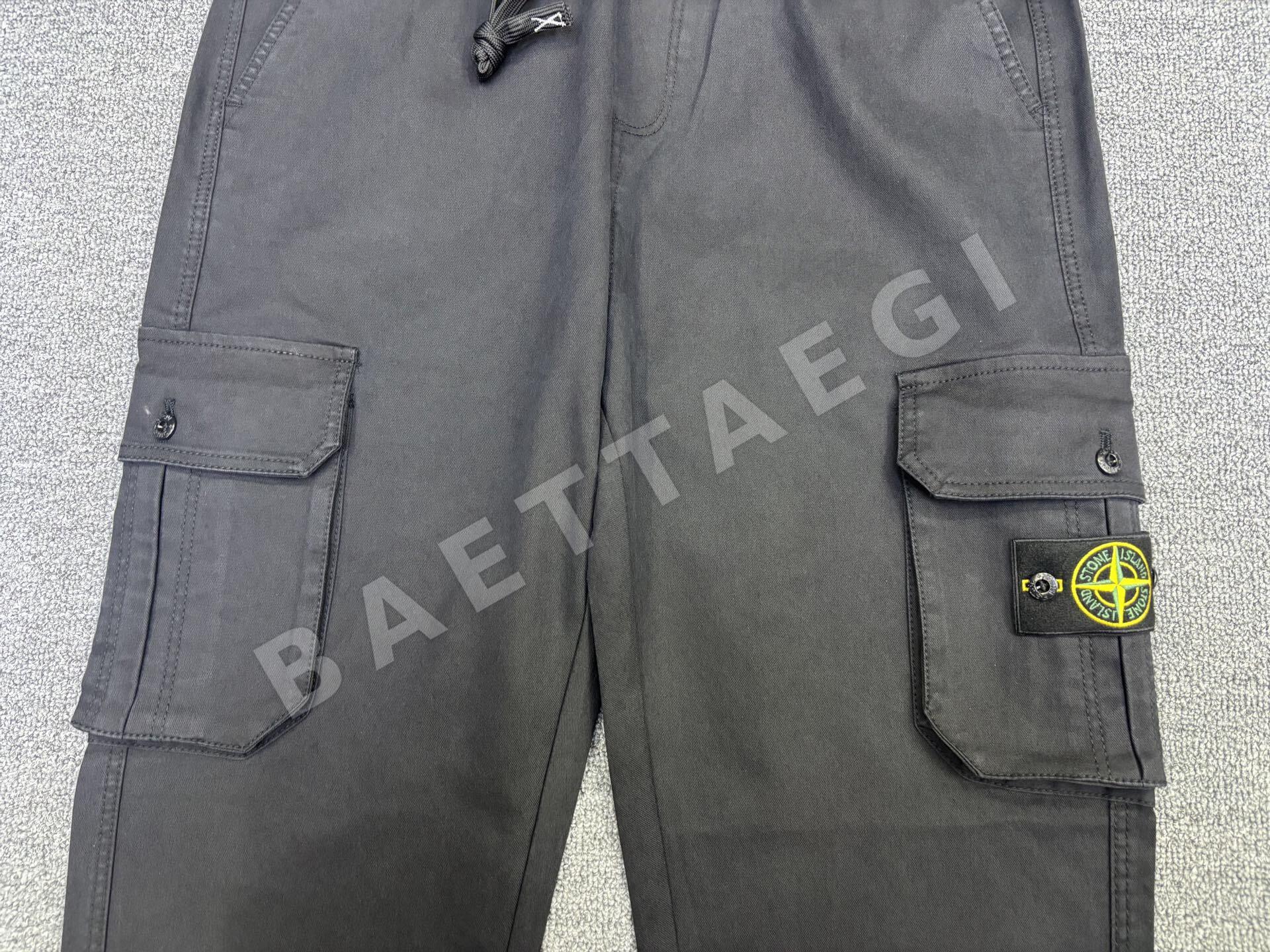 스톤아일랜드 멀티포켓 고무 허리 카고 팬츠 상세 이미지 8