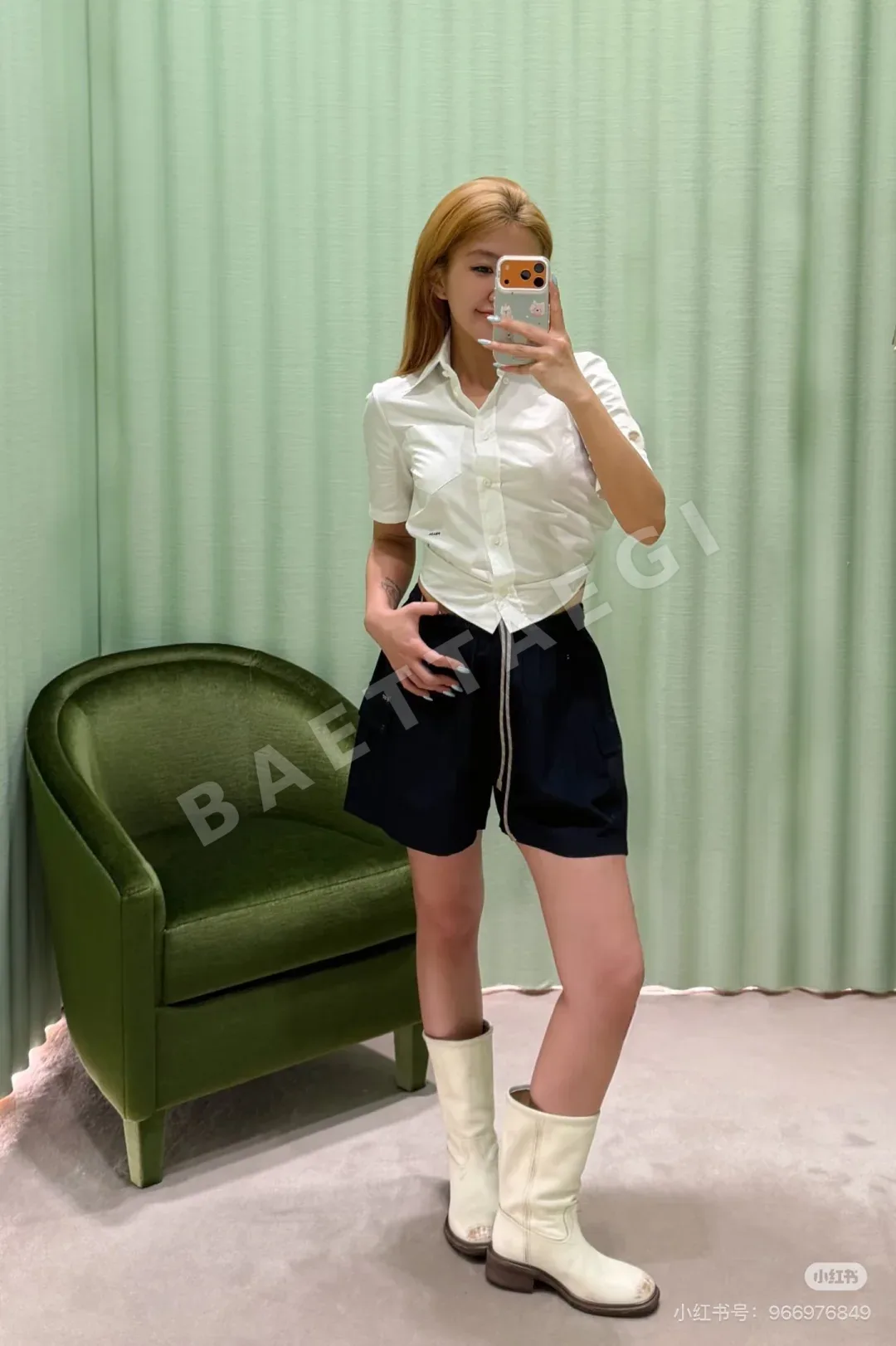 프라다 블랙 카고 여성 반바지 상세 이미지 7