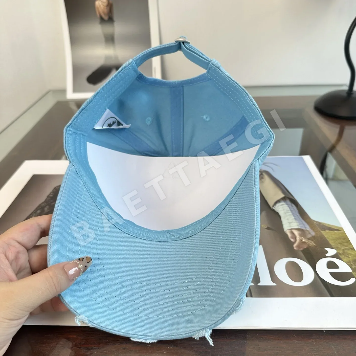 샤넬 미니 패턴 베이스볼 모자 상세 이미지 9