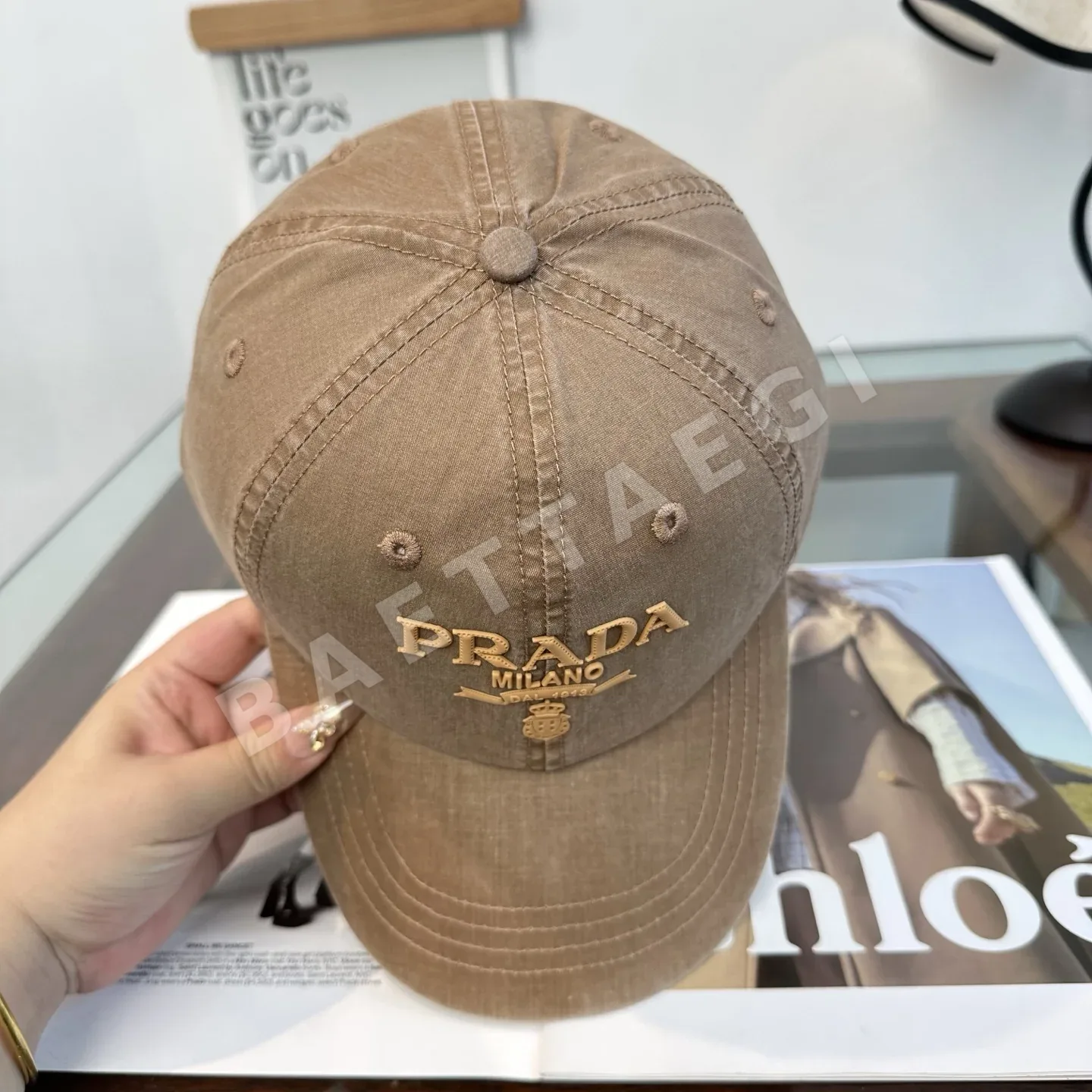 프라다 베이스볼 캡 상세 이미지 5
