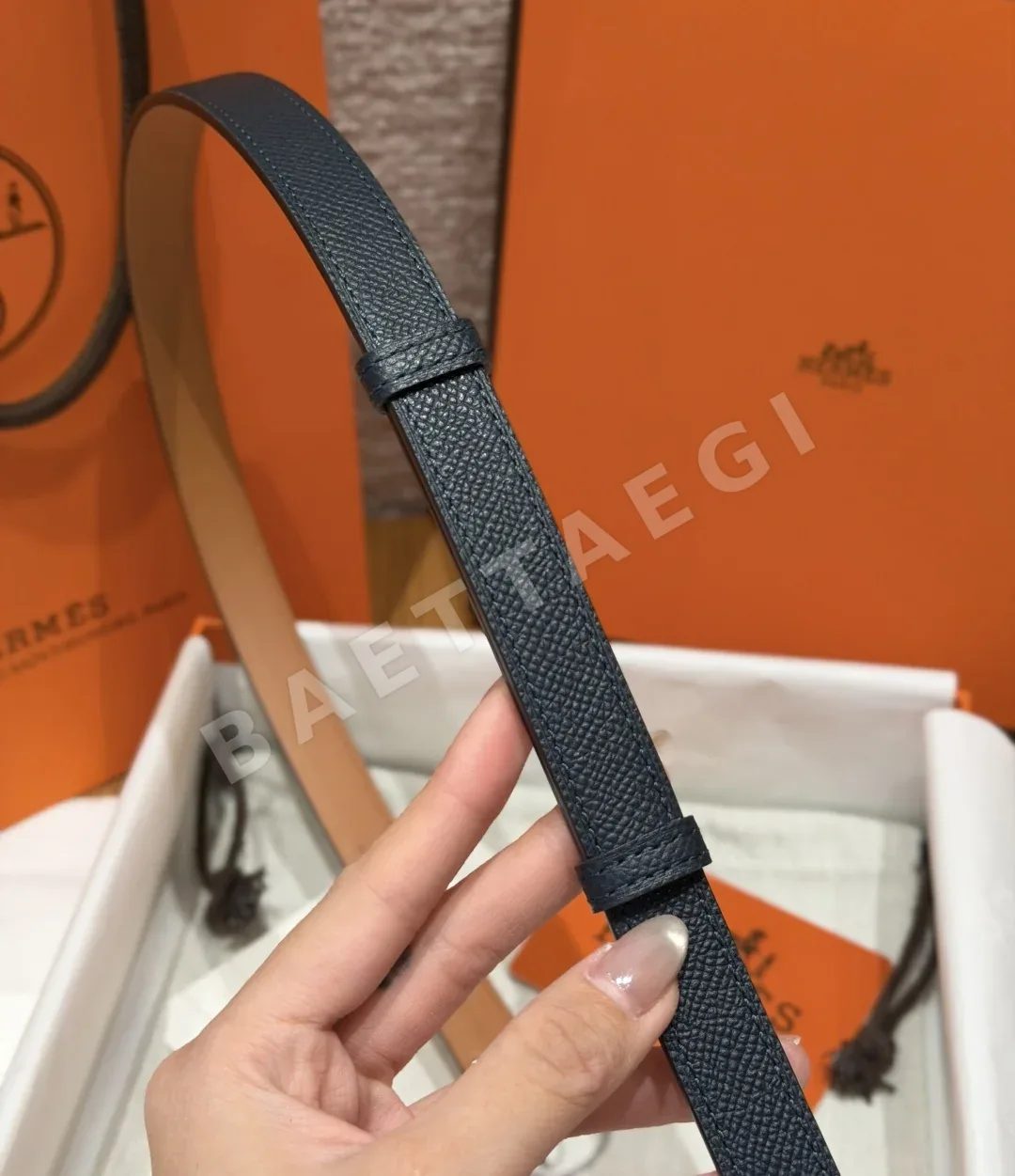 에르메스 팔라듐 버클 헌터 가죽 벨트 상세 이미지 8