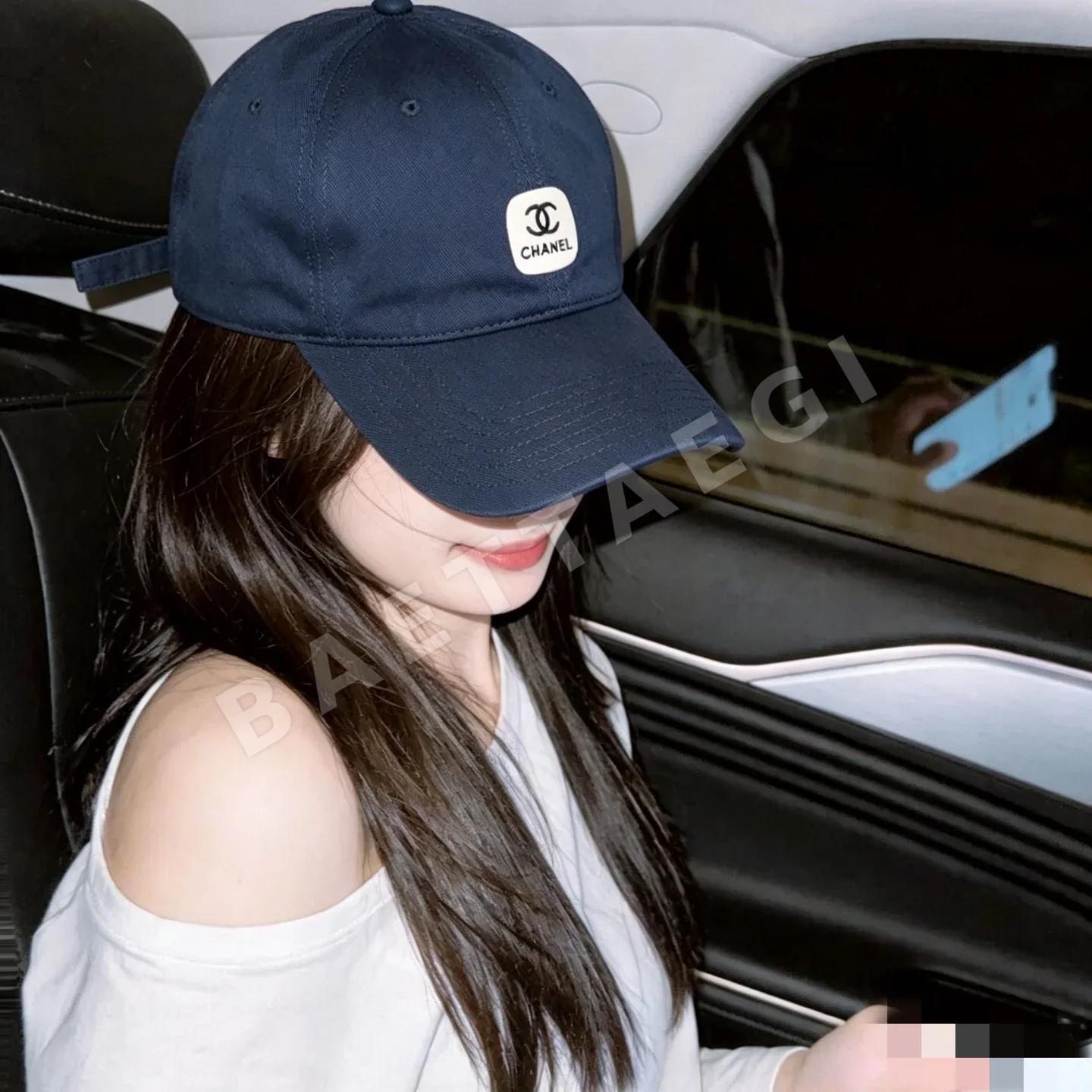 샤넬 로고 베이스볼 캡 185379