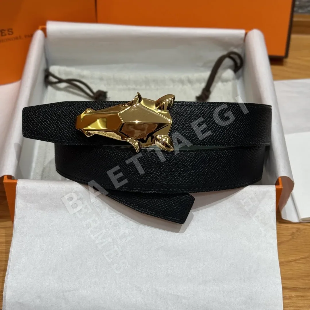 에르메스 셰느당크르 링크 양면 가죽 벨트 상세 이미지 2