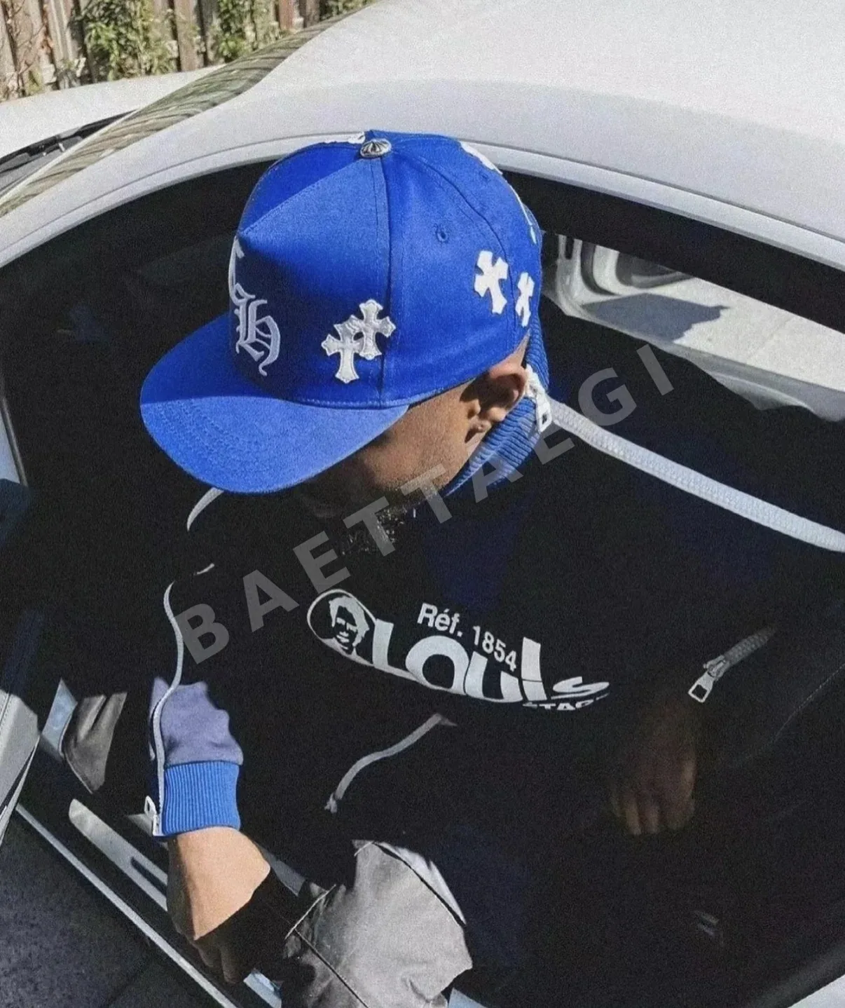 크롬하츠 블루 크로스 패턴 베이스볼 캡 상세 이미지 9