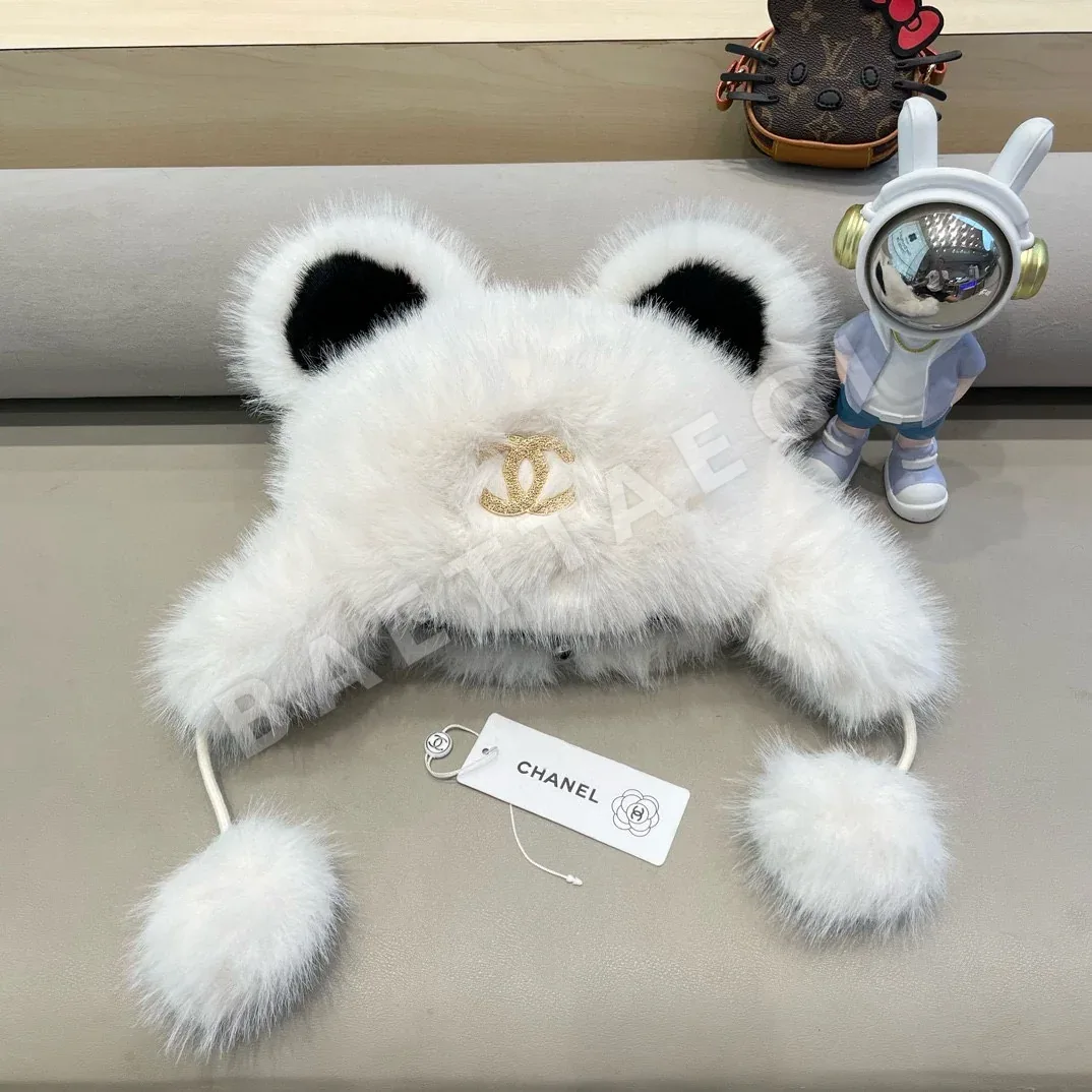 샤넬 페이크 퍼 곰 귀 모자 상세 이미지 2
