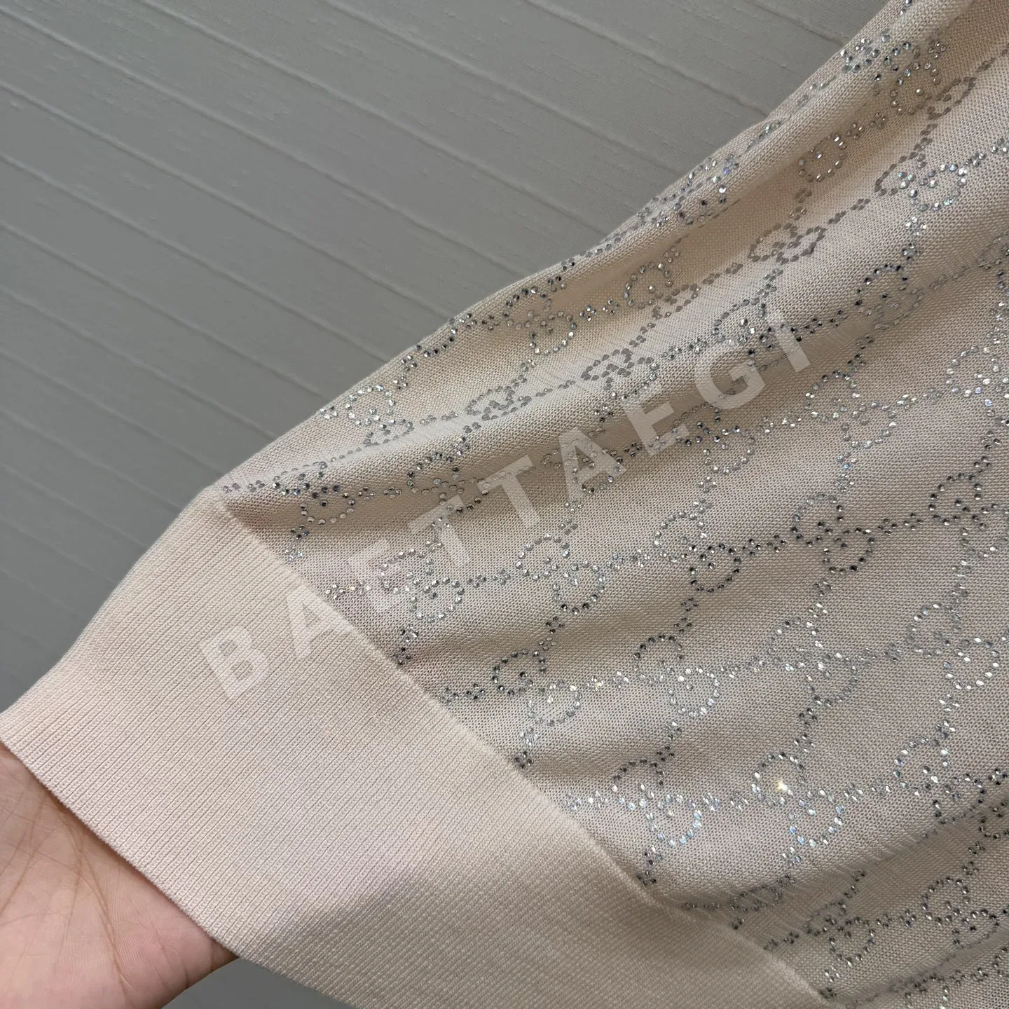 구찌 크리스탈 라인스톤 GG 니트 베스트 상세 이미지 5