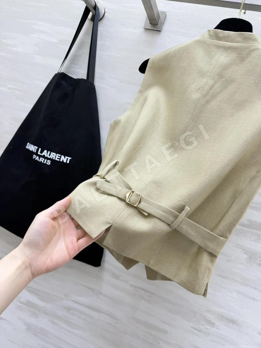생로랑 린넨 베스트 와이드 팬츠 세트 상세 이미지 8