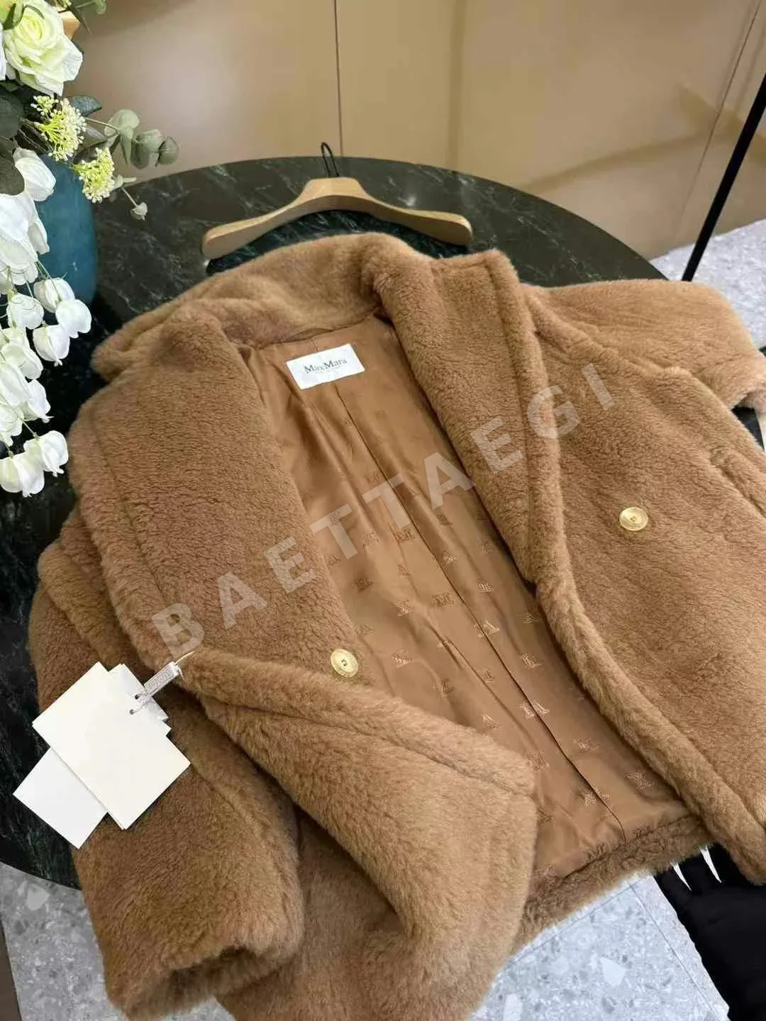막스마라 에스페로 테디 베어 모혼방 쇼트코트 상세 이미지 4