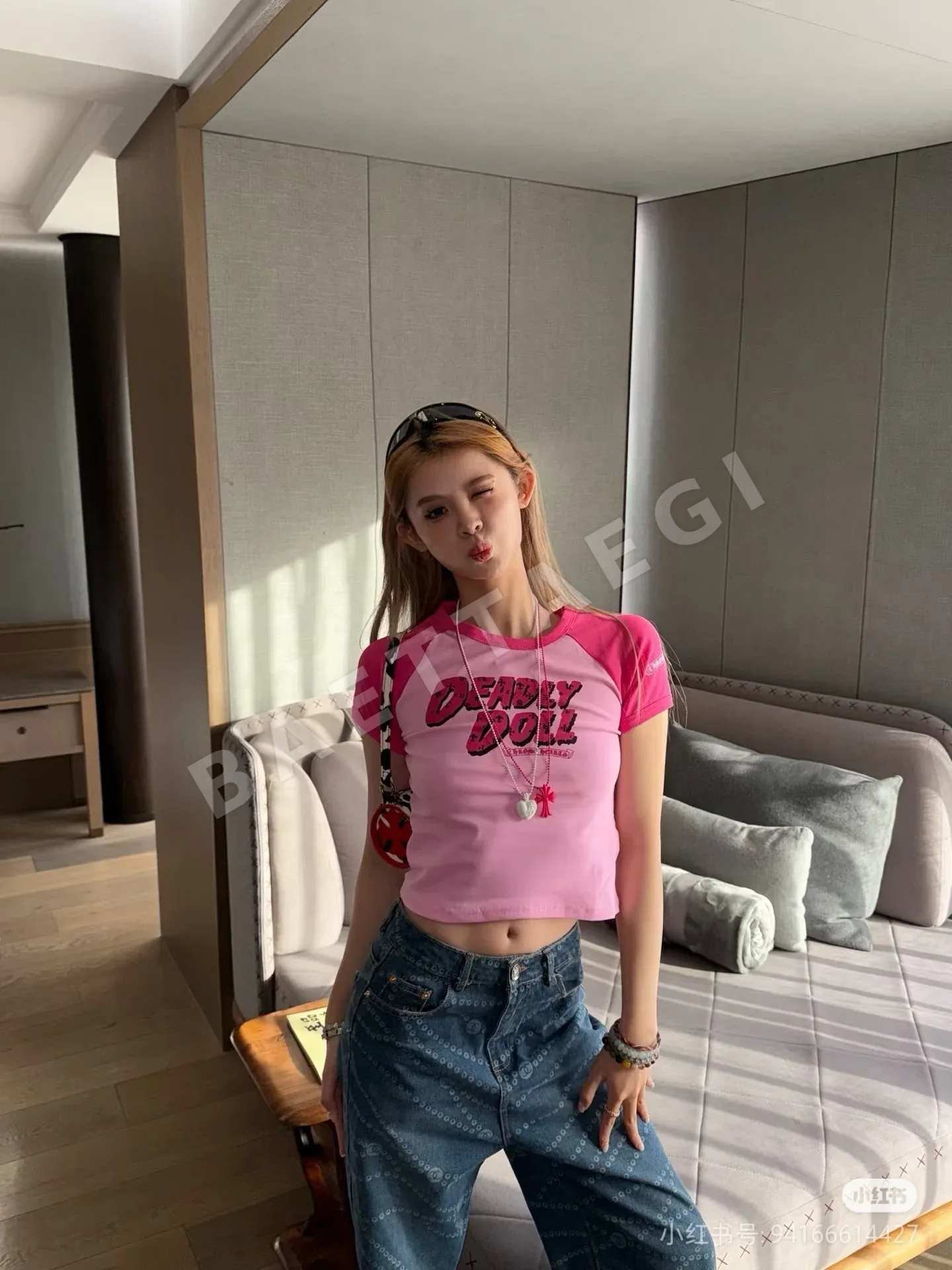 크롬하츠 여성 반팔 티셔츠 상세 이미지 2