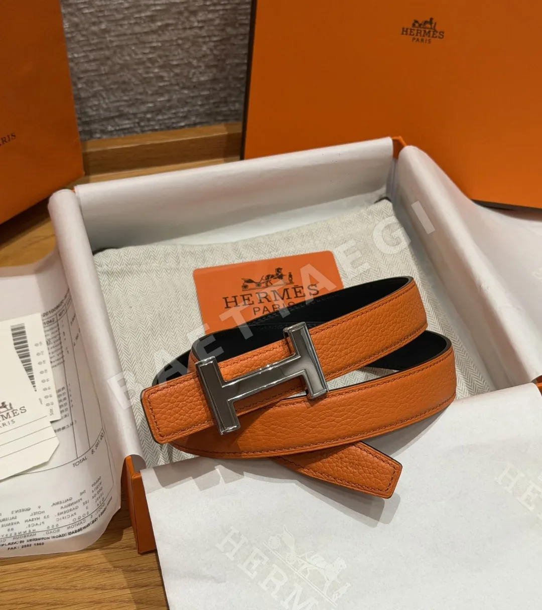 에르메스 H 버클 양면 가죽 여성용 벨트 177555