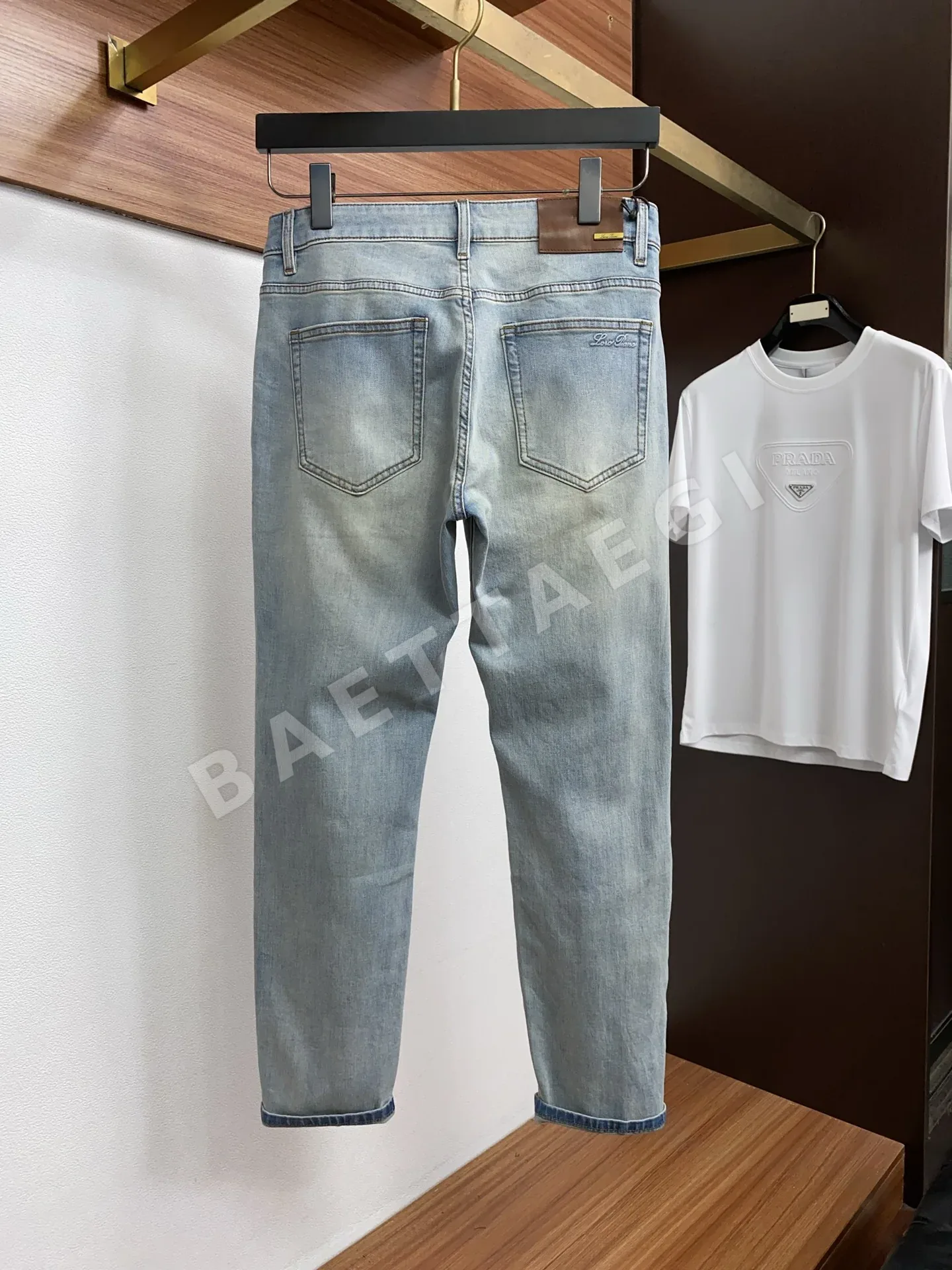 로로피아나 데님 크롭 남성 바지 상세 이미지 8