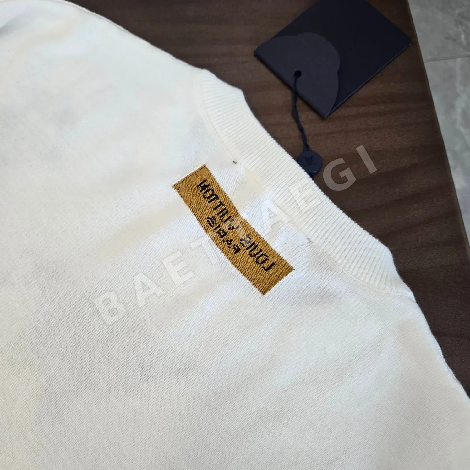 루이비통 로고 프린트 코튼 반팔 티셔츠 837 상세 이미지 6