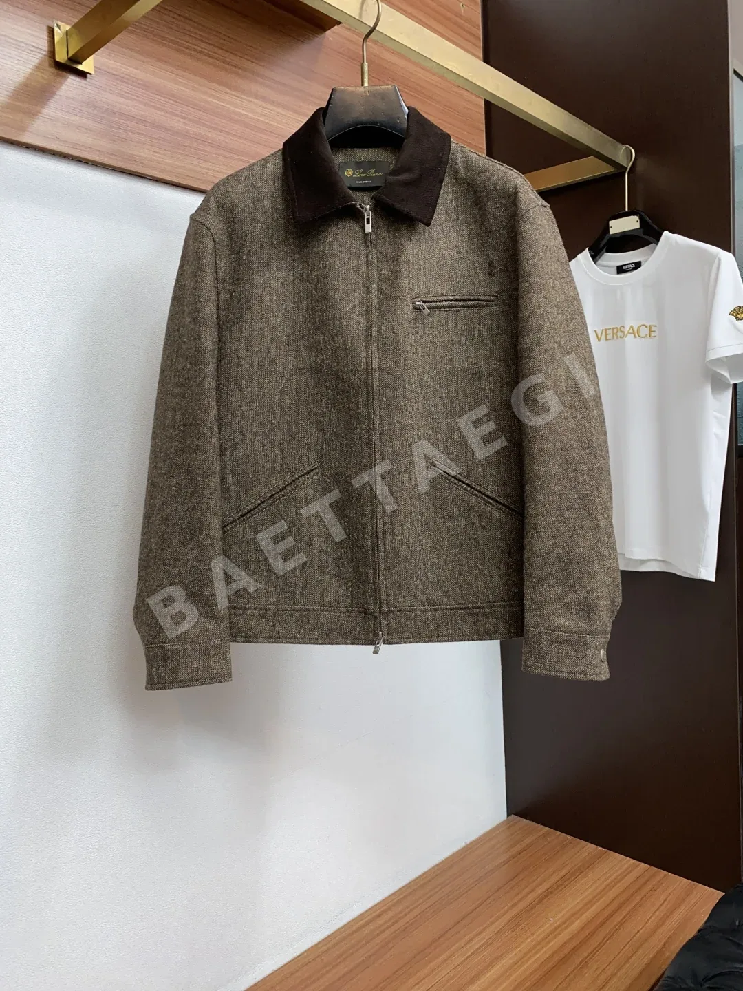 로로피아나 코튼 패딩 린넨 혼방 남성 자켓