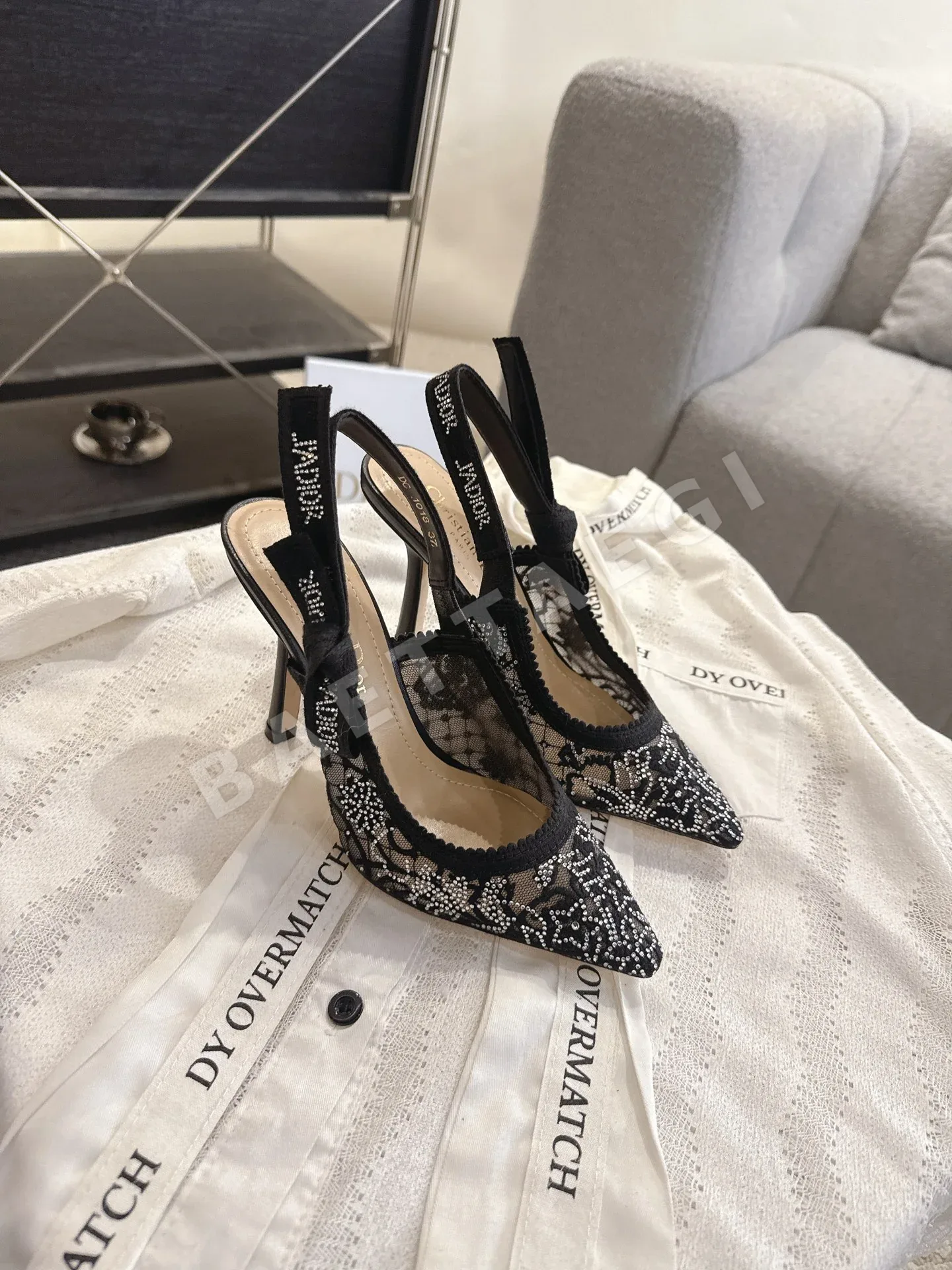디올 리본 장식 키튼힐 샌들 상세 이미지 9