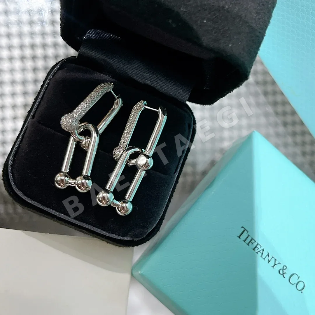 티파니 더블 링크 하프 큐빅 귀걸이 71033