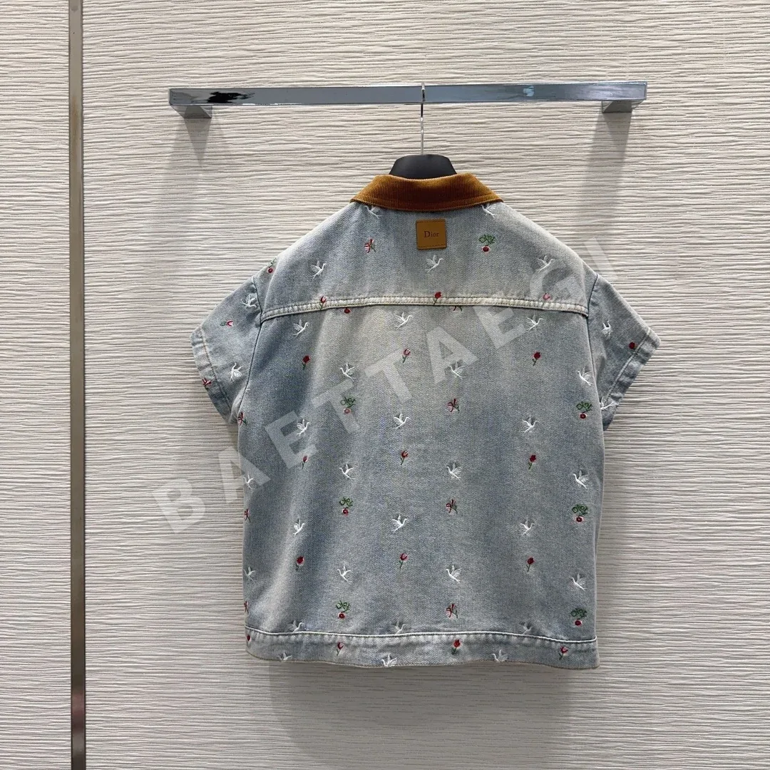 디올 데님 트윌 코튼 여성 자켓 상세 이미지 7