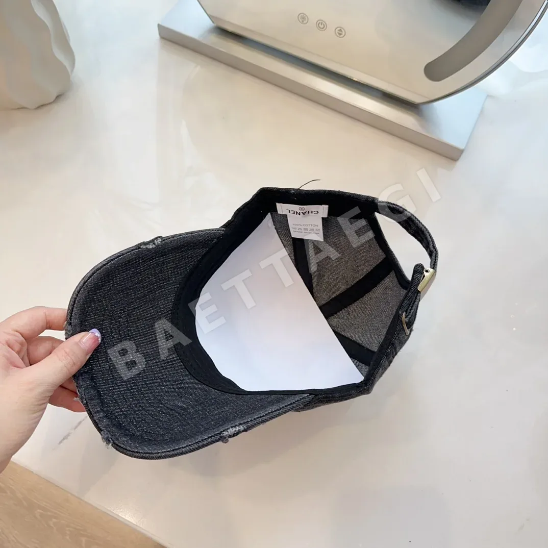 샤넬 데님 데미지 베이스볼 모자 상세 이미지 5