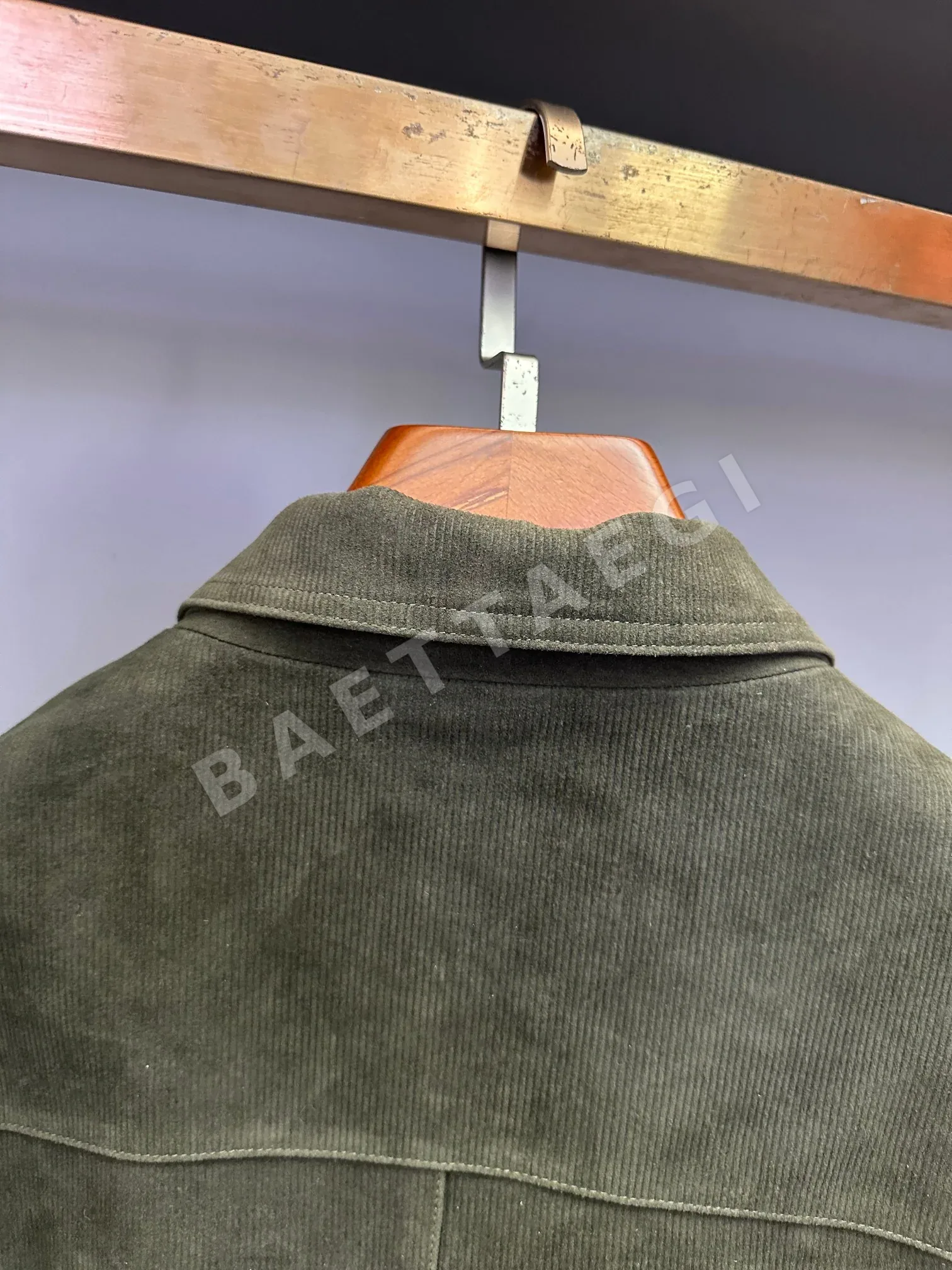 로로피아나 스웨이드 램스킨 코듀로이 패치 자켓 상세 이미지 3
