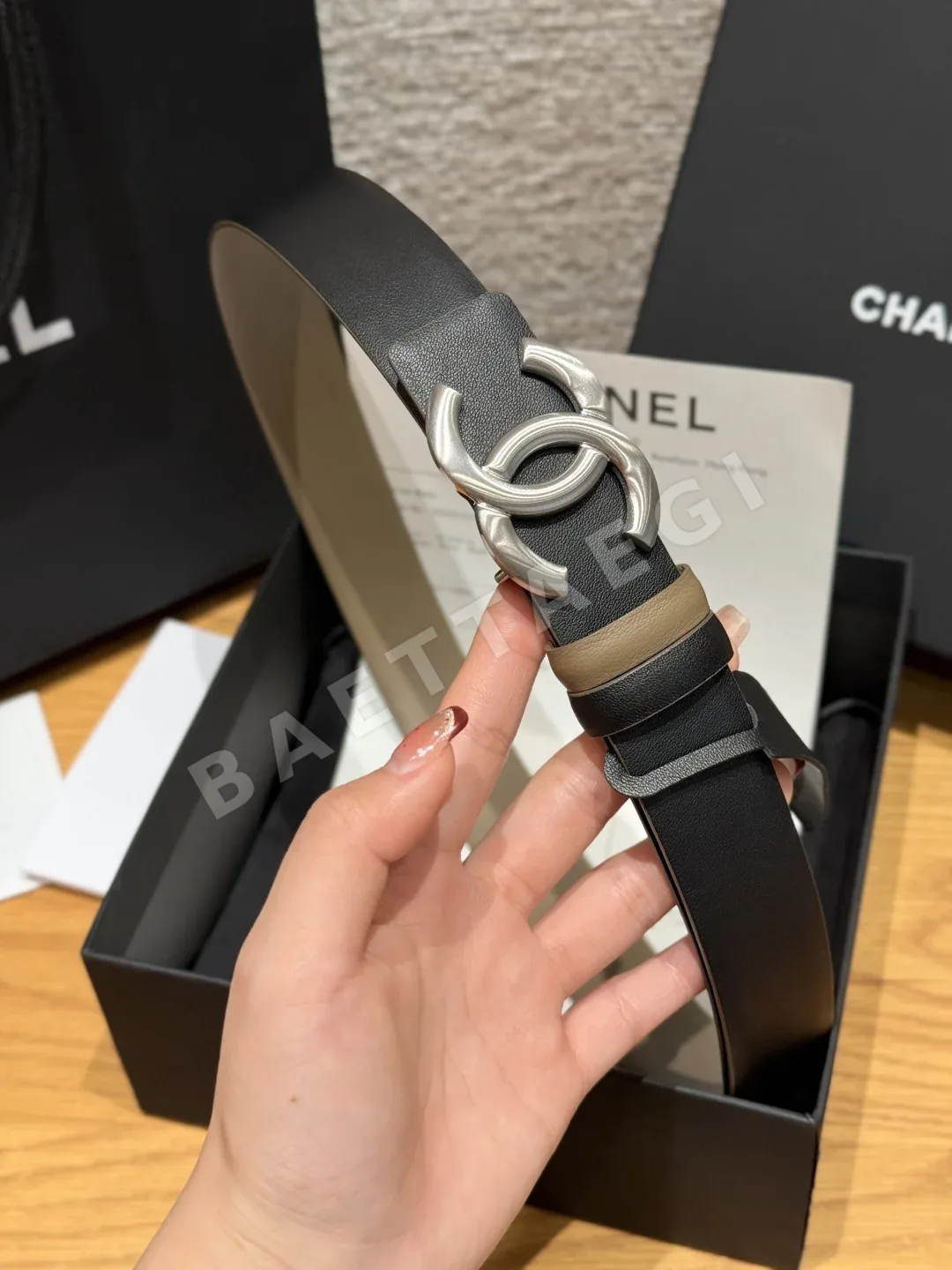 샤넬 양면 소가죽 벨트 상세 이미지 3