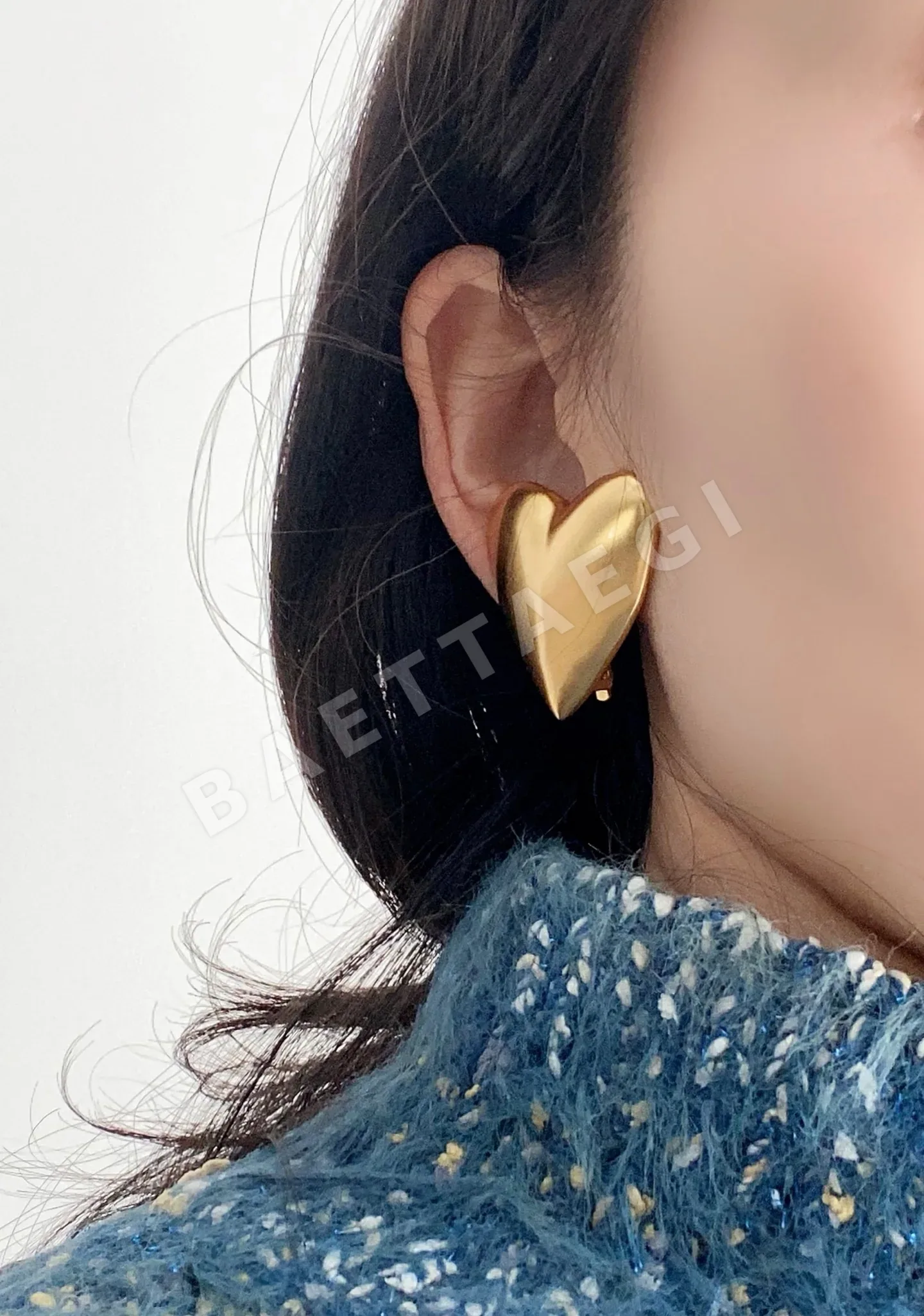 생로랑 하트 클립 귀걸이 상세 이미지 8