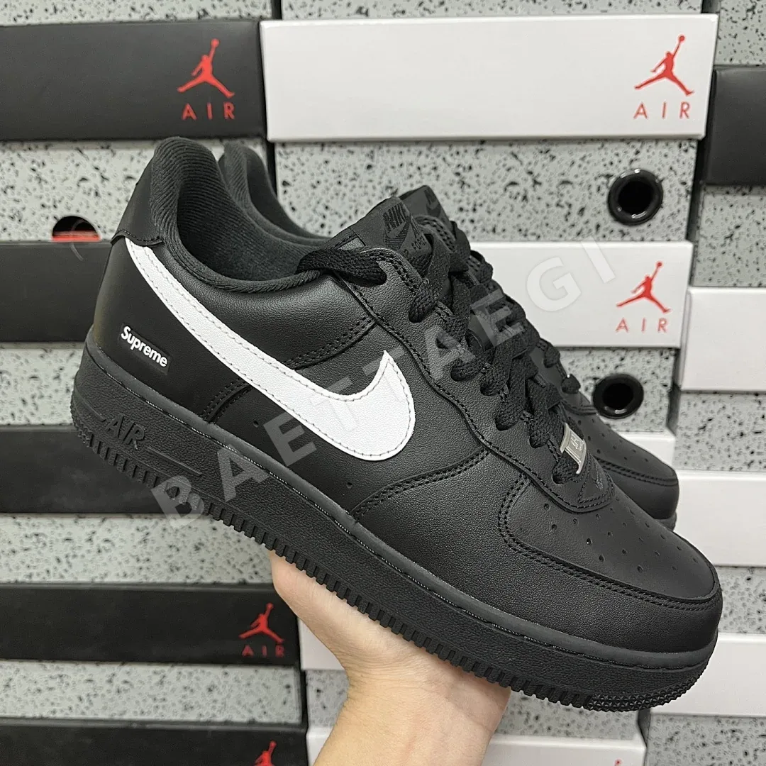 나이키 [GX] 에어 포스 1 로우 CU9225-002 201207 Nike Air Force 1 Low Supreme Black White 상세 이미지 4