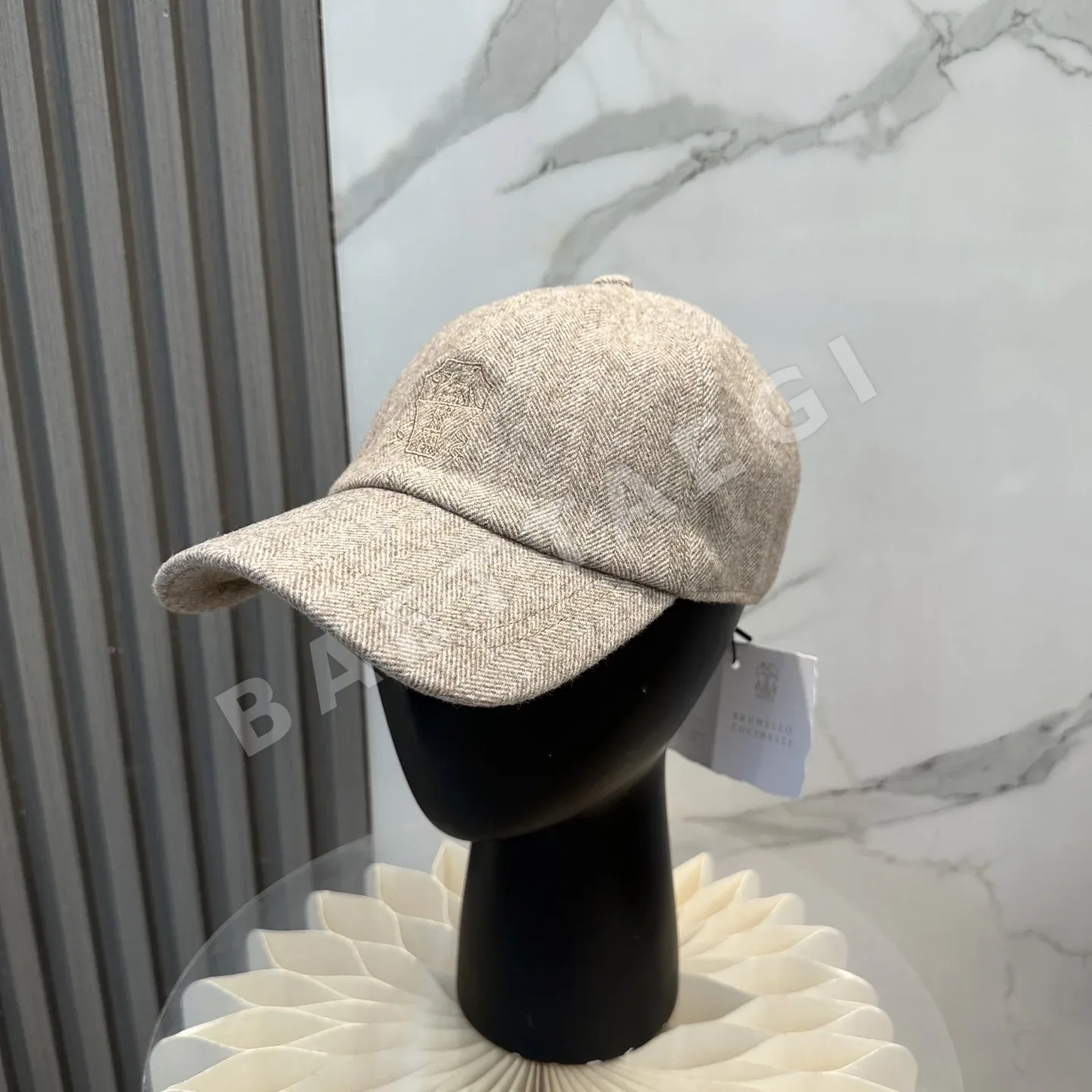브루넬로쿠치넬리 헤링본 베이스볼 캡 185888