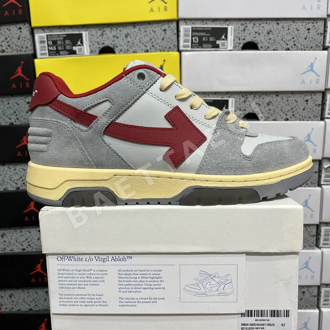 오프화이트 아웃 오브 오피스 OOO 로우 탑스 202399 Off White Out Of Office OOO Low Tops Light Grey 상세 이미지 4