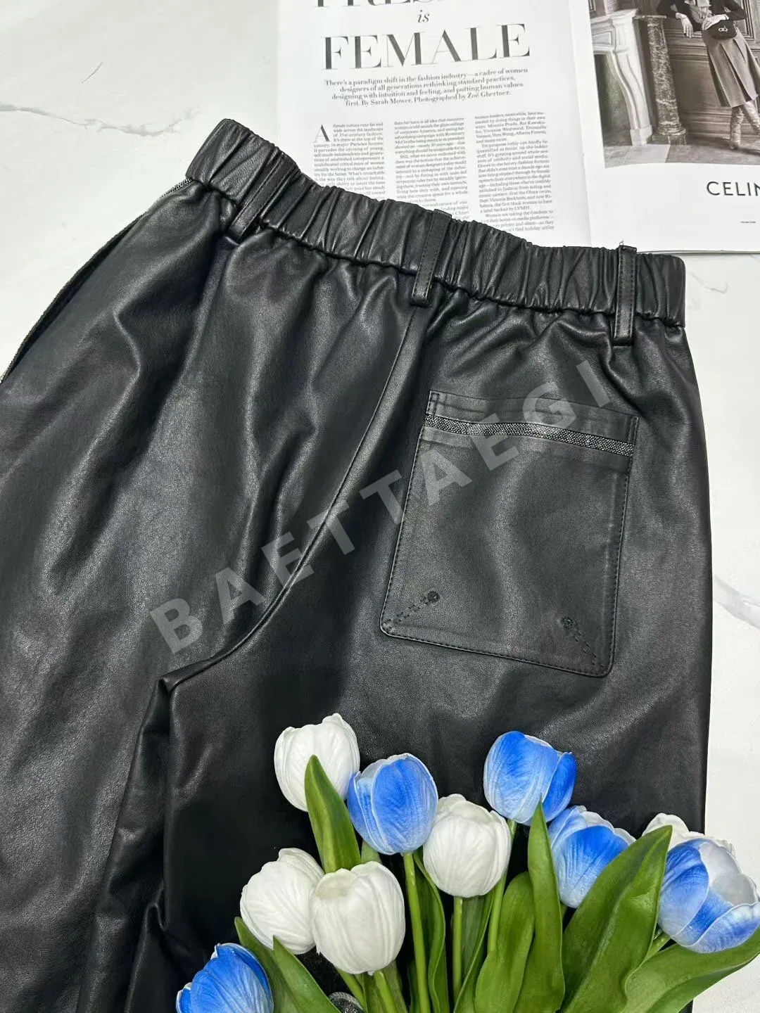 에르메스 가죽 스커트 상세 이미지 9