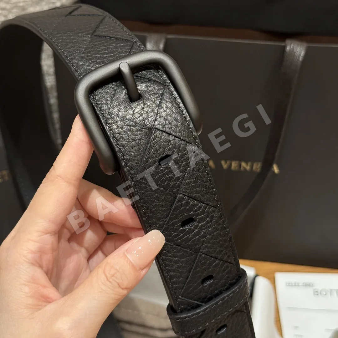보테가베네타 인트레차토 직조 소가죽 벨트 상세 이미지 5