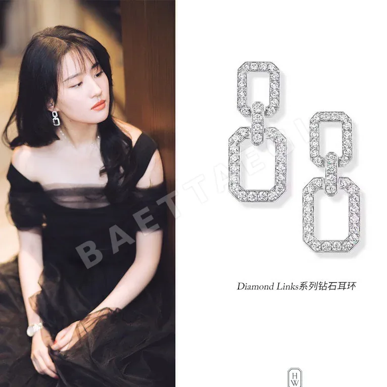 해리윈스턴 다이아몬드 링크 귀걸이 상세 이미지 3