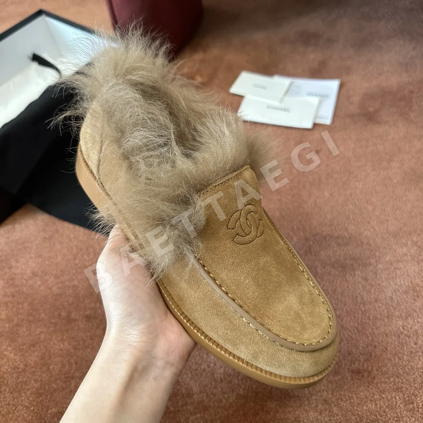 샤넬 믹스드 레더 플랫슈즈 3631 상세 이미지 3