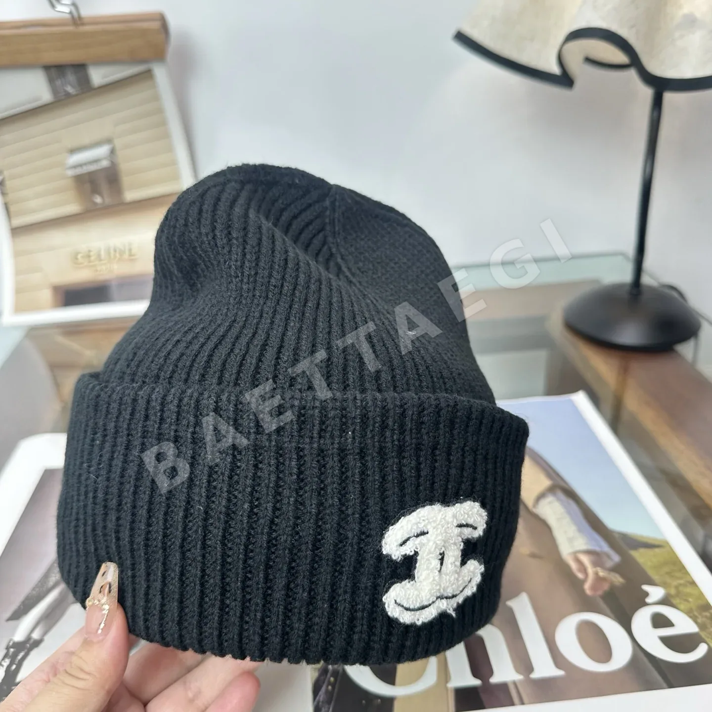 샤넬 니트 비니 모자 상세 이미지 8