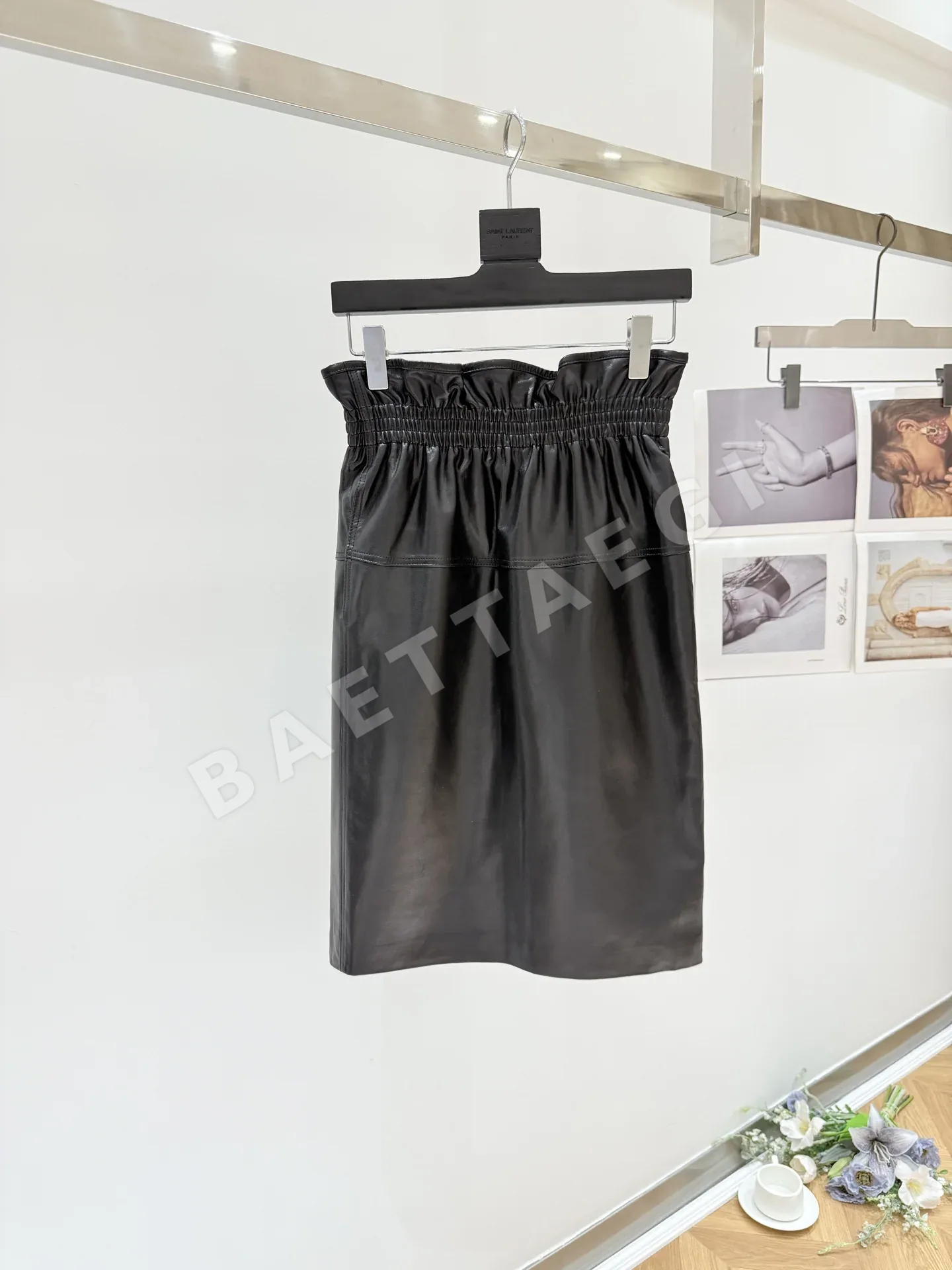 생로랑 양가죽 여성 스커트 206747