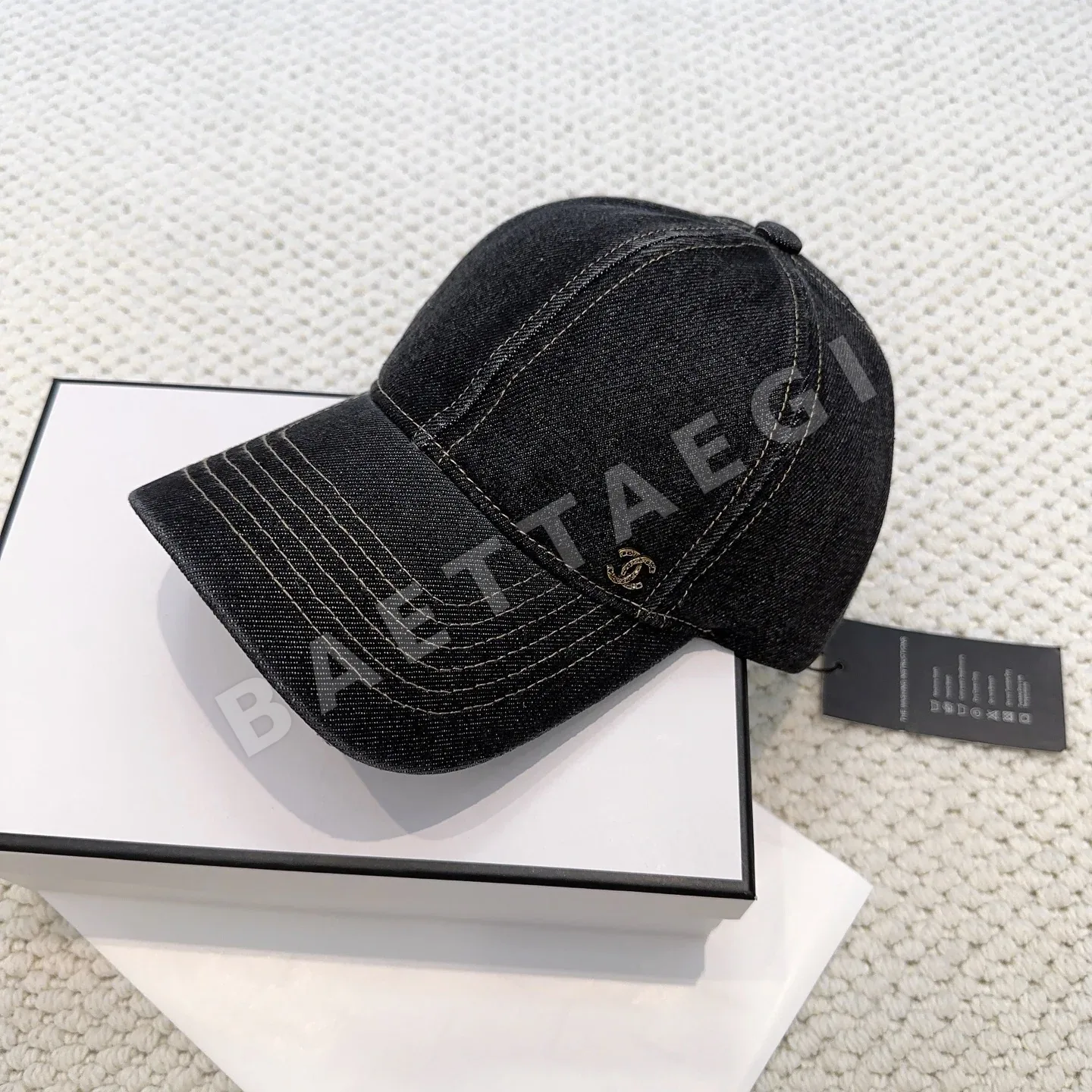 샤넬 데님 블루 레트로 야구모자 상세 이미지 6