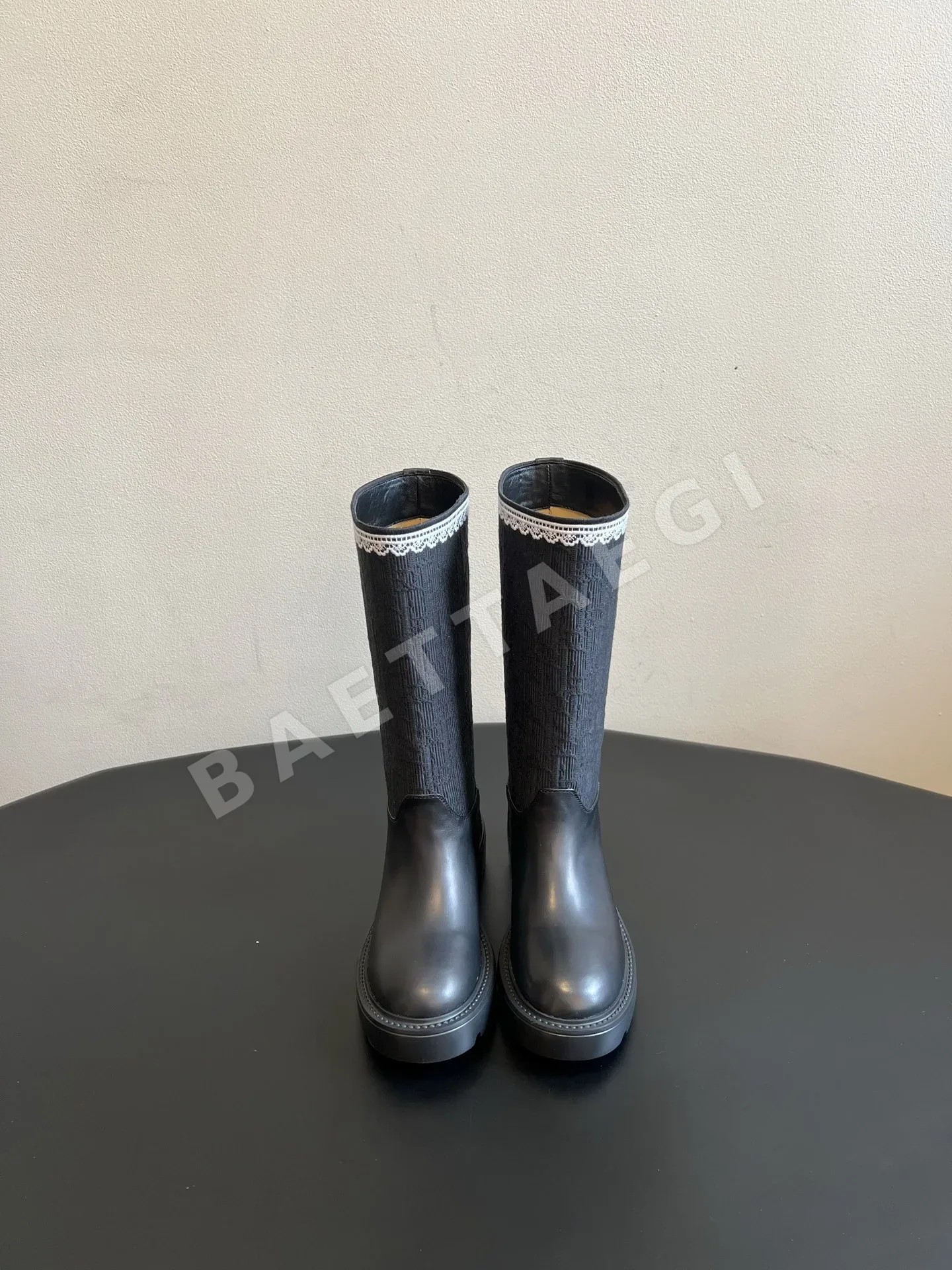 디올 부츠 가죽 레이스 플라워 자수 207541