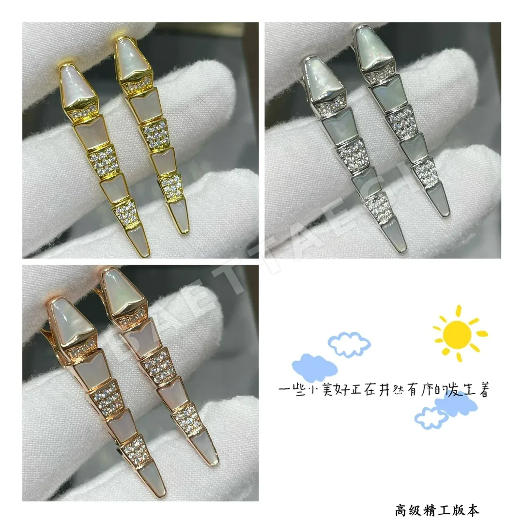 불가리 다이아몬드 장식 골드 귀걸이 상세 이미지 9