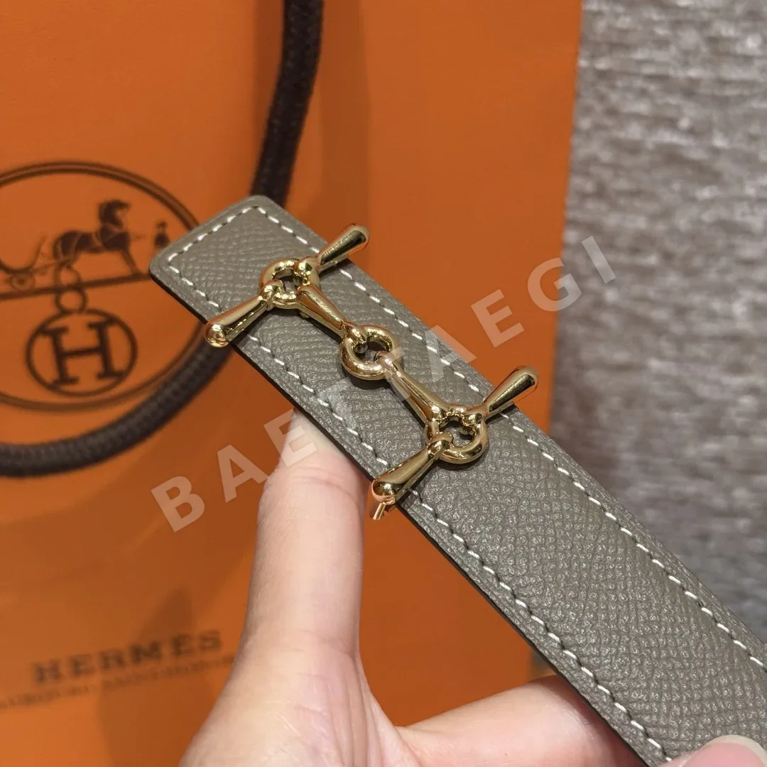 에르메스 H 로고 팔라듐 벨트 상세 이미지 6
