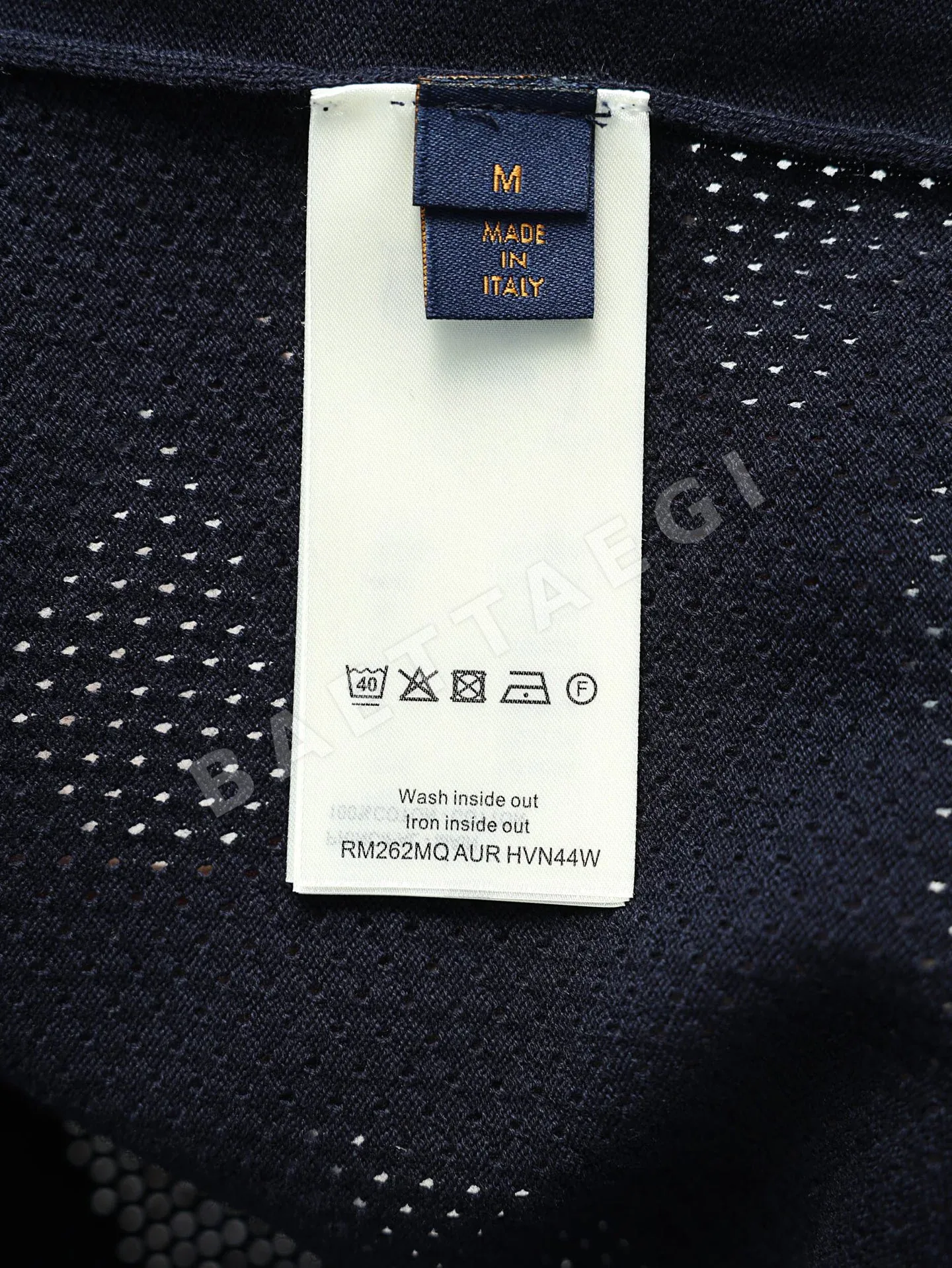 루이비통 면 양모 혼방 메시 반팔 티셔츠 남성 상세 이미지 9
