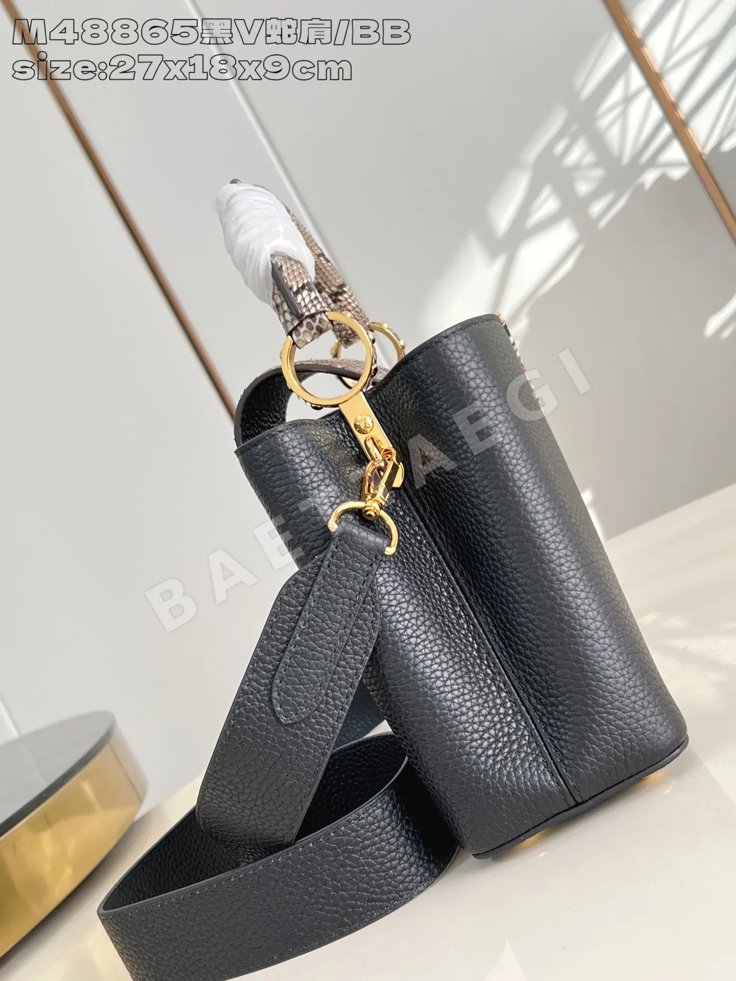 루이비통 M48865 블랙 카푸신 핸드백 숄더백 BB 스몰 상세 이미지 3